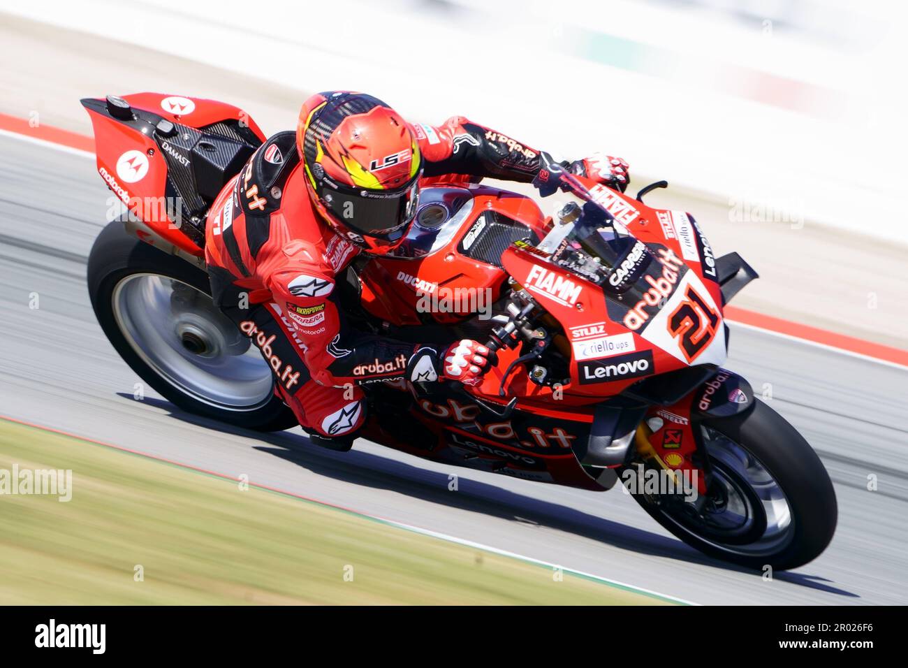 6th mai 2023: Circuit de Barcelone, Catalunya, Barcelone, Espagne: FIM World Superbike Championship Barcelona 2023: Libre pratique, Michael ruben Rinaldi Aruba.it Racing Team, Rider Ducati Panigale V4R Banque D'Images