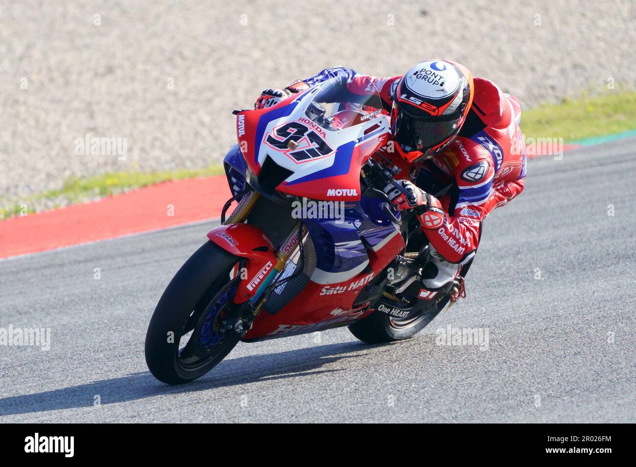 6th mai 2023: Circuit de Barcelone, Catalunya, Barcelone, Espagne: FIM World Superbike Championship Barcelona 2023: Libre pratique, Xavi Vierge, Team HRC Rider Honda CBR1000 RR-R. Banque D'Images