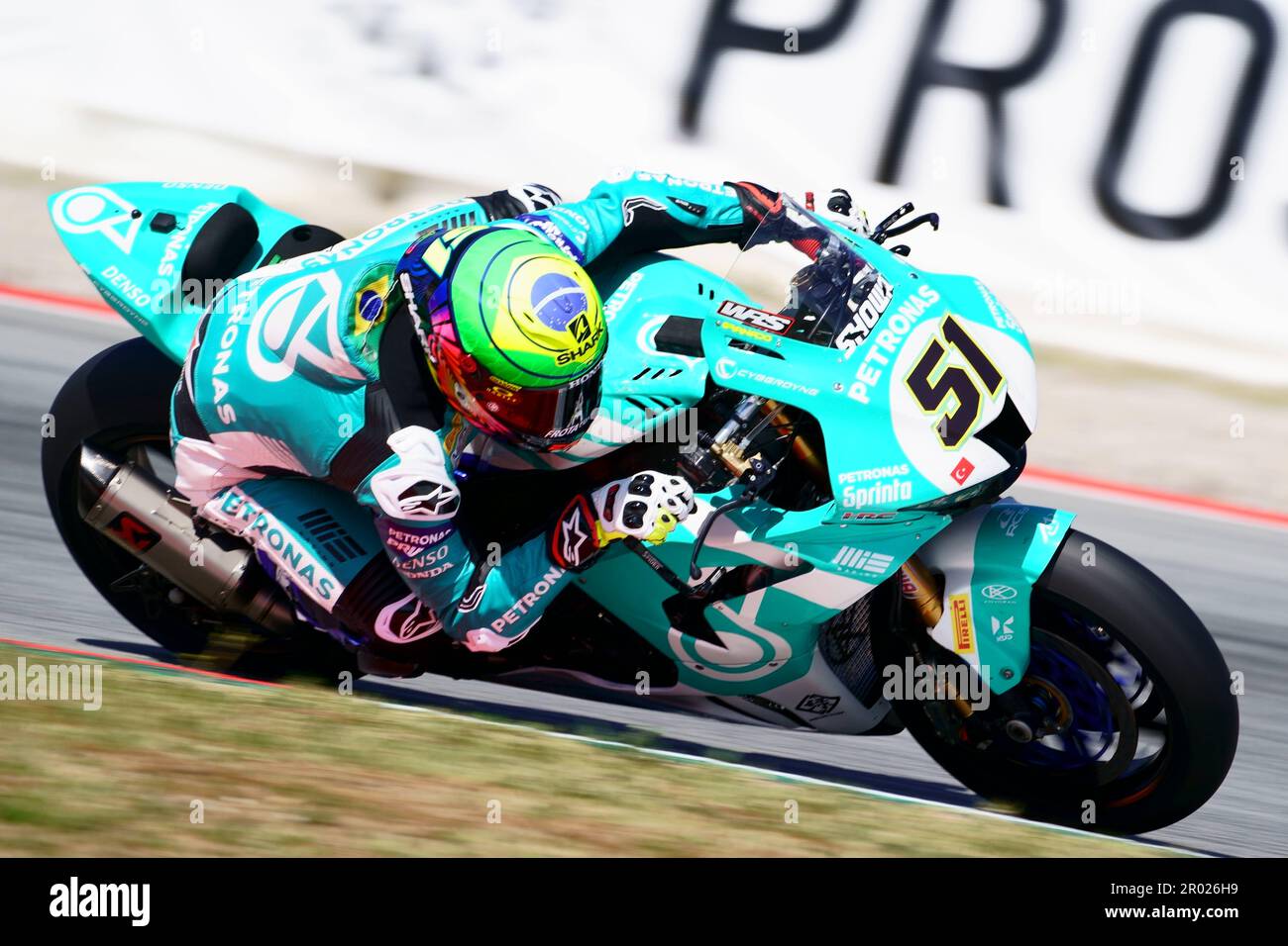 6th mai 2023: Circuit de Barcelone, Catalunya, Barcelone, Espagne: FIM World Superbike Championship Barcelona 2023: Superpole, Eric Granado, Petronas Mie Racing Honda Team Rider Honda Honda CBR1000 RR-R. Banque D'Images