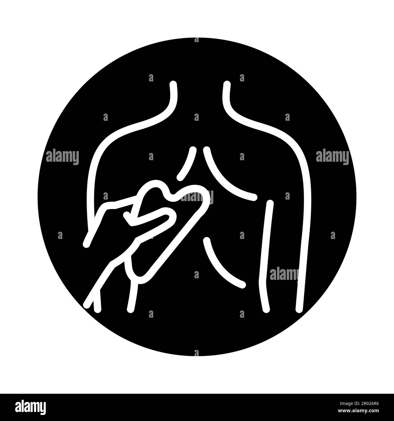 Icône de couleur de la ligne de massage Gua Sha. Physiothérapie, acupuncture, réadaptation. Elément vectoriel isolé. Pictogramme de contour pour page Web, application mobile, pro Illustration de Vecteur