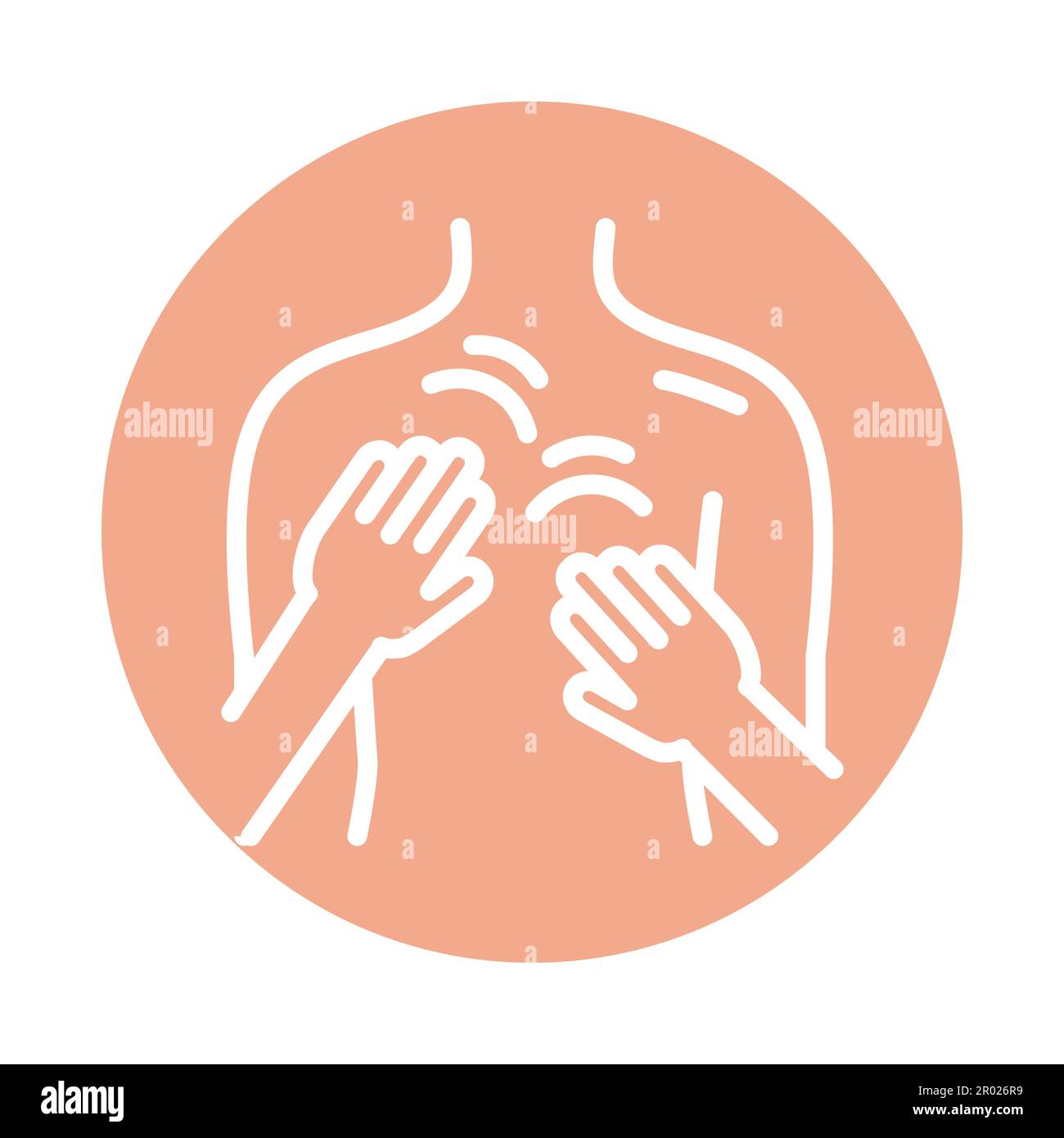 Icône de couleur de ligne de massage thérapeutique du dos. Physiothérapie, acupuncture, réadaptation. Elément vectoriel isolé. Pictogramme de contour pour page Web, mobile Illustration de Vecteur