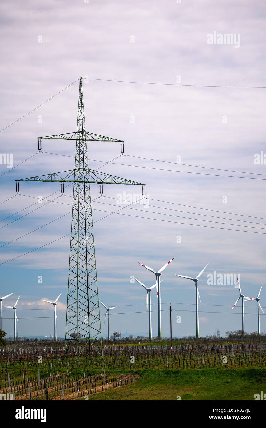 Centrale éolienne. Production d'énergie durable. Banque D'Images