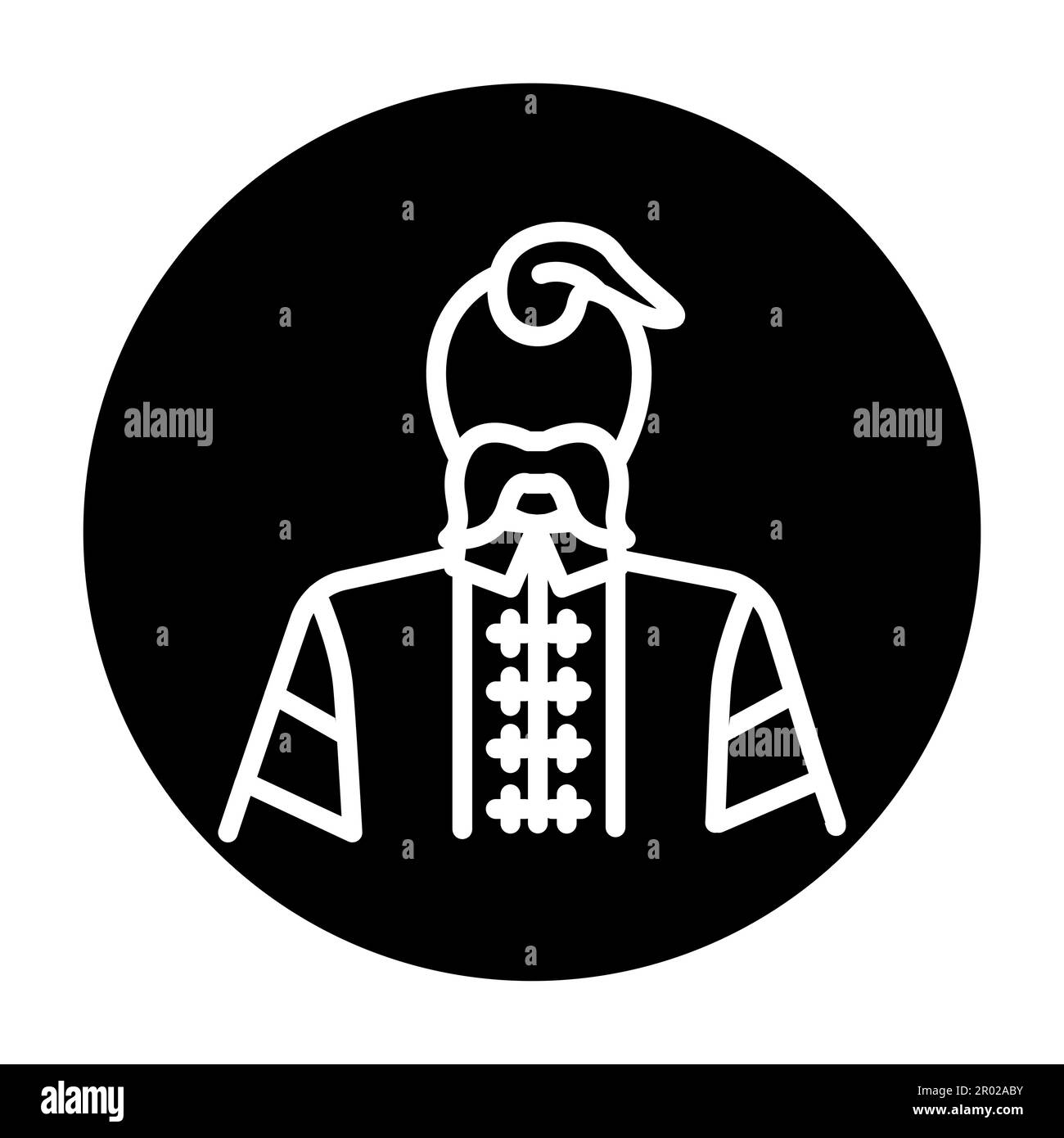 Icône de couleur de ligne ukrainienne. Elément vectoriel isolé. Illustration de Vecteur