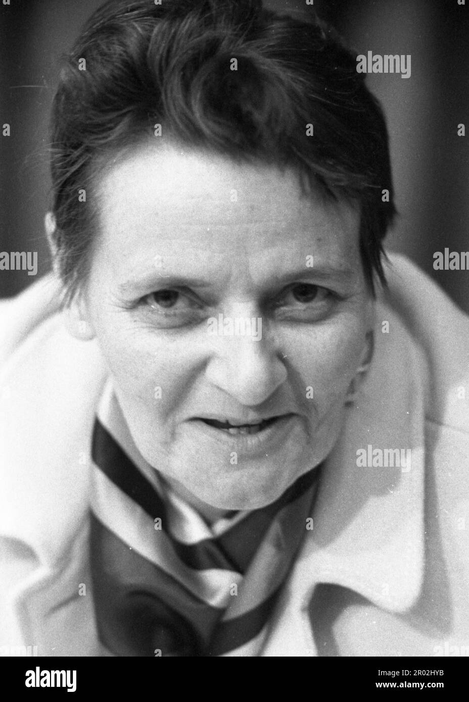 Personnalités de la politique, des affaires et de la culture des années 1965-71. Dr. Renate Riemeck (SPD plus tard DFU) historien, mère nourricienne d'Ulrike Banque D'Images