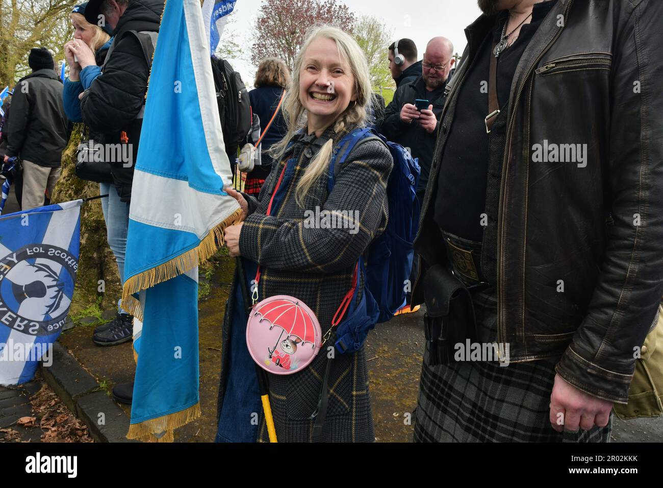 Glasgow, Écosse, Royaume-Uni, 06 mai 2023. Les supporters écossais de l'indépendance défilent dans la ville. credit sst/alamy nouvelles en direct Banque D'Images