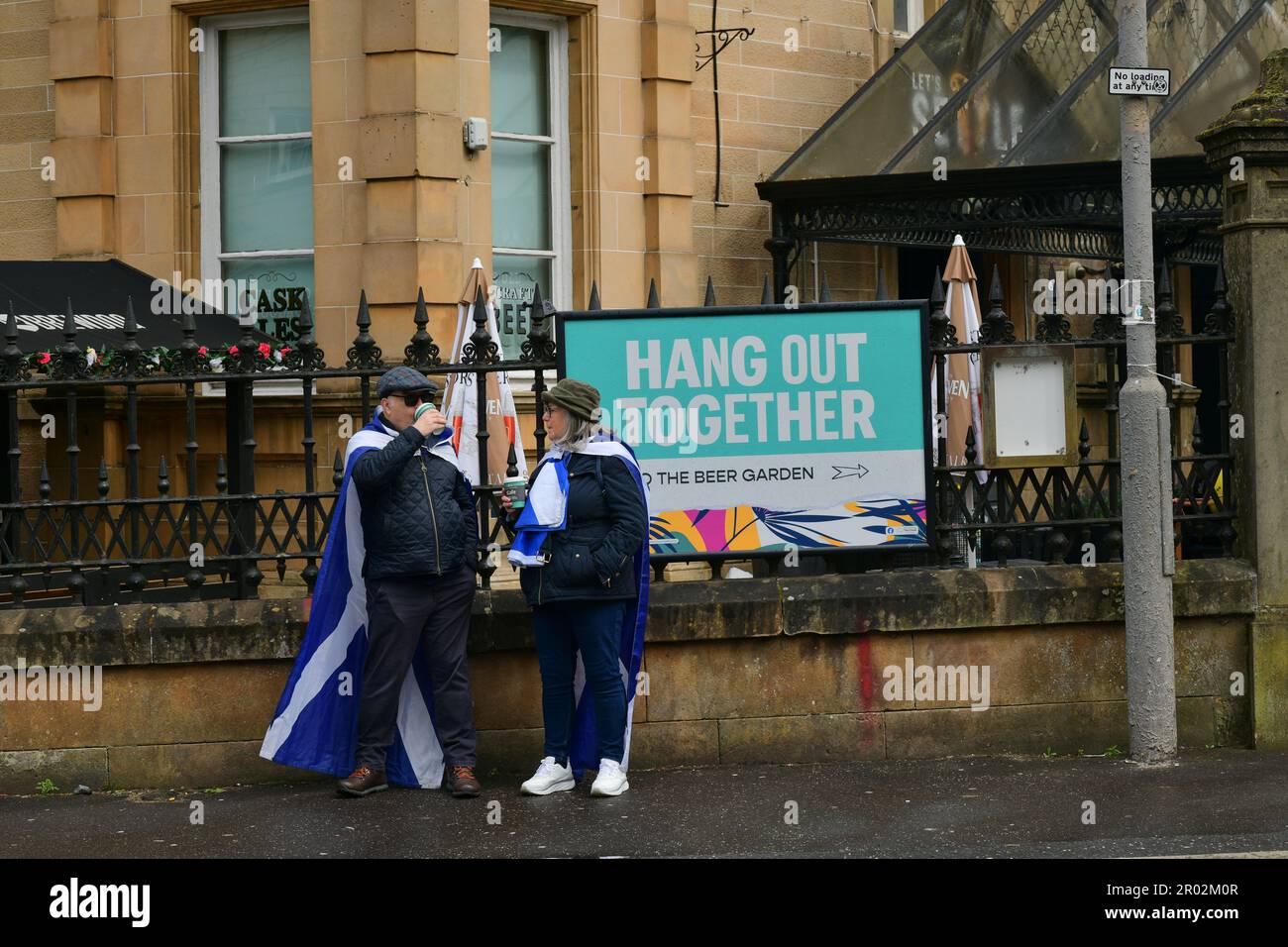 Glasgow, Écosse, Royaume-Uni, 06 mai 2023. Les supporters écossais de l'indépendance défilent dans la ville. credit sst/alamy nouvelles en direct Banque D'Images