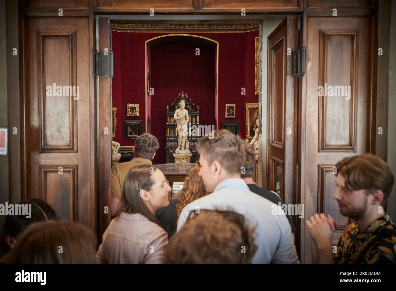Tourisme avec l'intérieur de la Galleria degli Uffizi, Florence, Florence, Toscane, Italie, Italie, Europe. 2023 Banque D'Images