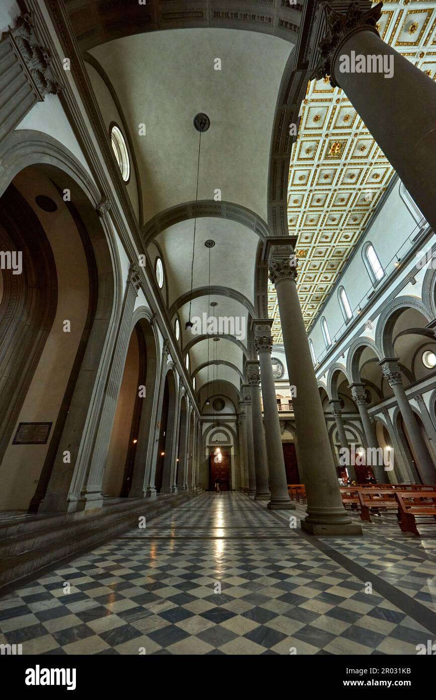 Visite de la basilique San Lorenzo à Florence, Italie Banque D'Images