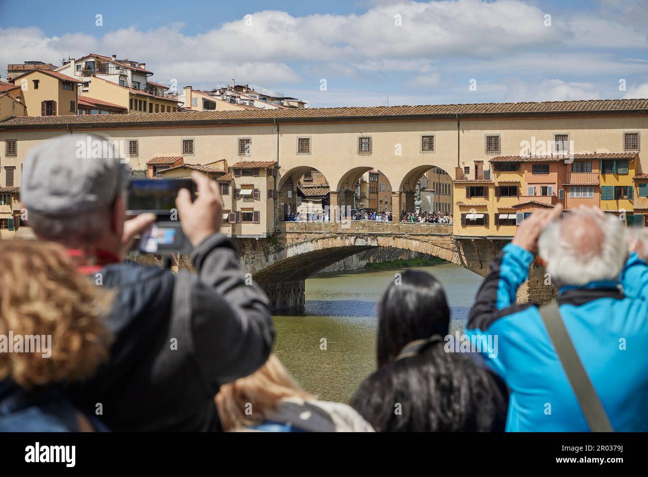 Ponte Vecchio sur l'Arno, Florence, Florence, Florence, Italie, Italie, Europe. 2023 Banque D'Images