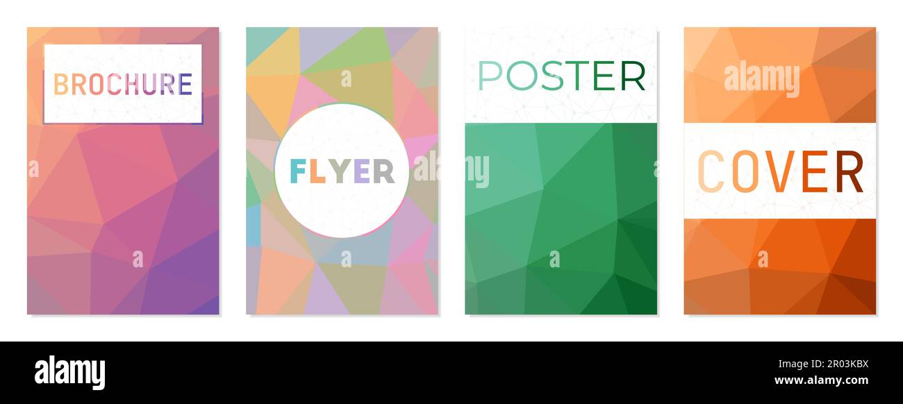 Conception de la couverture du rapport. Peut être utilisé comme couverture, bannière, flyer, affiche, carte de visite, brochure. Belle collection de fond géométrique. Illustration de Vecteur
