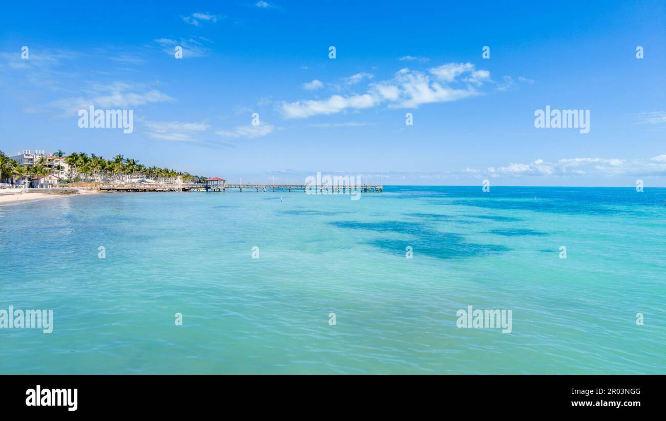 Plage de sable à Key West, Floride. Banque D'Images