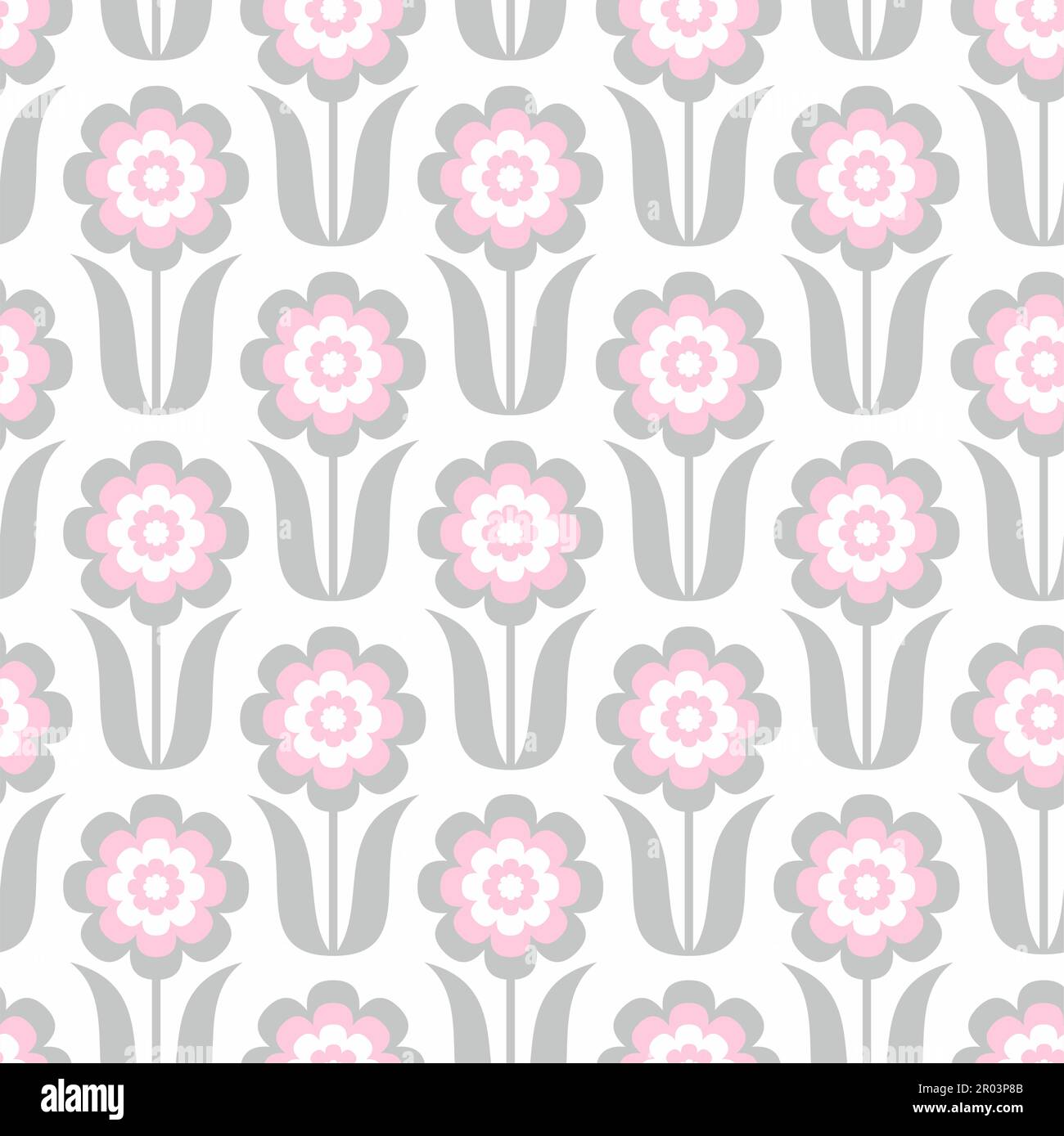 Motif décoratif sans couture avec fleurs abstraites. Illustration de Vecteur