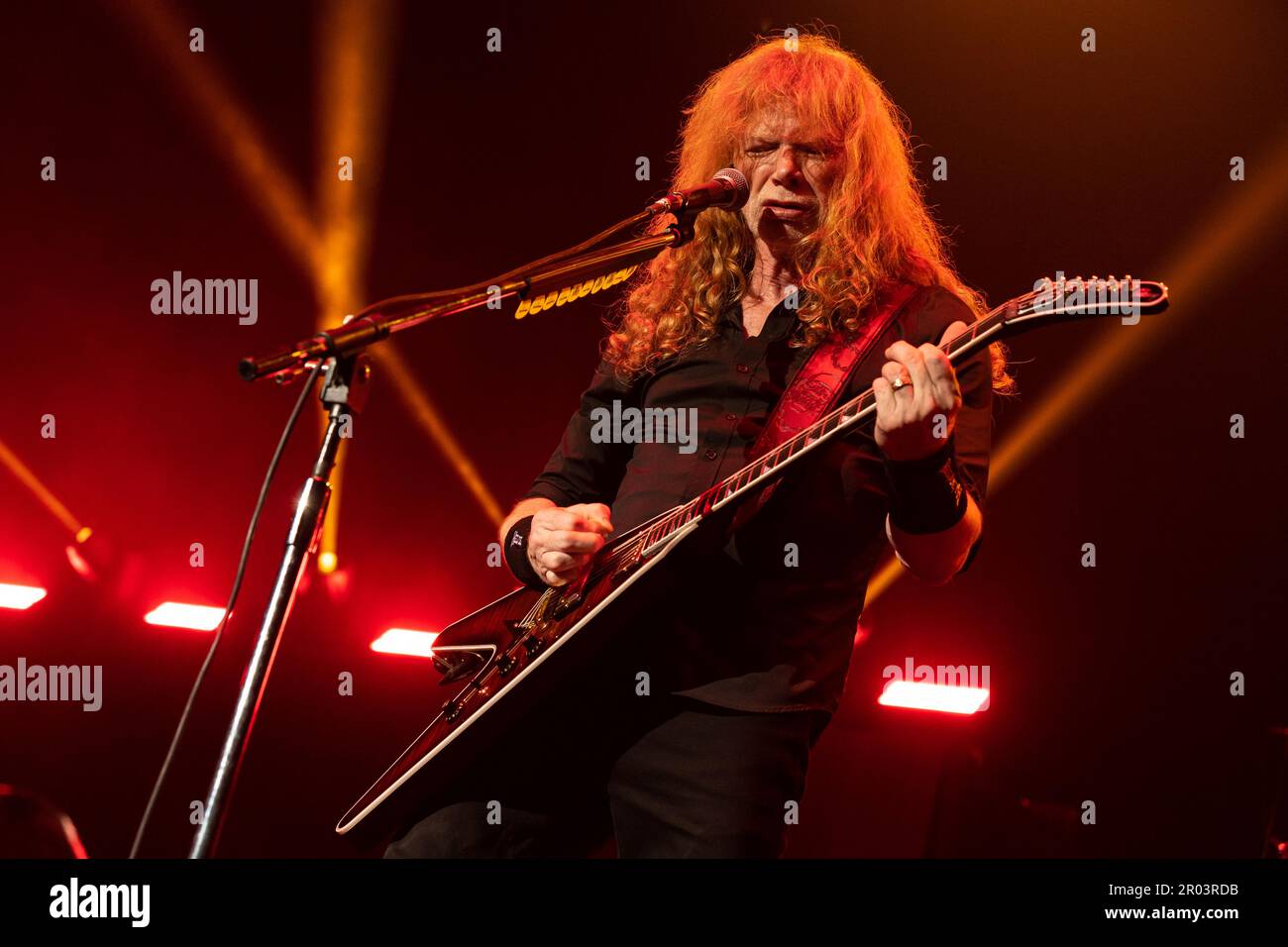 Le groupe de rock Megadeth se produit au centre d'Abbotsford, à Abbotsford (Colombie-Britannique), au Canada, sur 28 avril 2023 Banque D'Images
