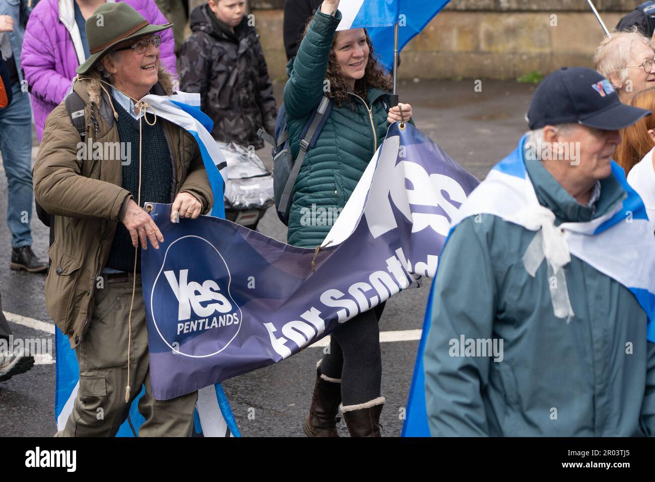 Glasgow, Écosse, Royaume-Uni. 06th mai 2023. « Tout sous une bannière », la marche de l'indépendance écossaise à Glasgow. Credit R.Gass/Alamy Live News Banque D'Images