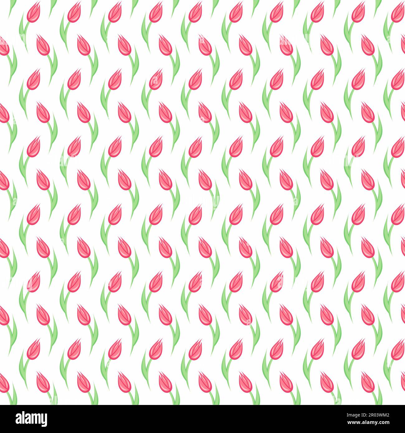 Motif sans couture avec fleurs de tulipe. Illustration de Vecteur
