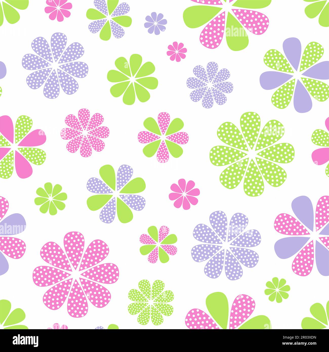 Motif décoratif sans couture avec fleurs abstraites. Illustration de Vecteur