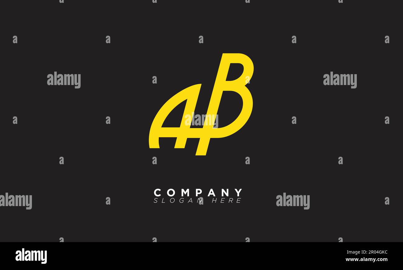 AB lettres alphabétiques initiales logo monogramme Illustration de Vecteur