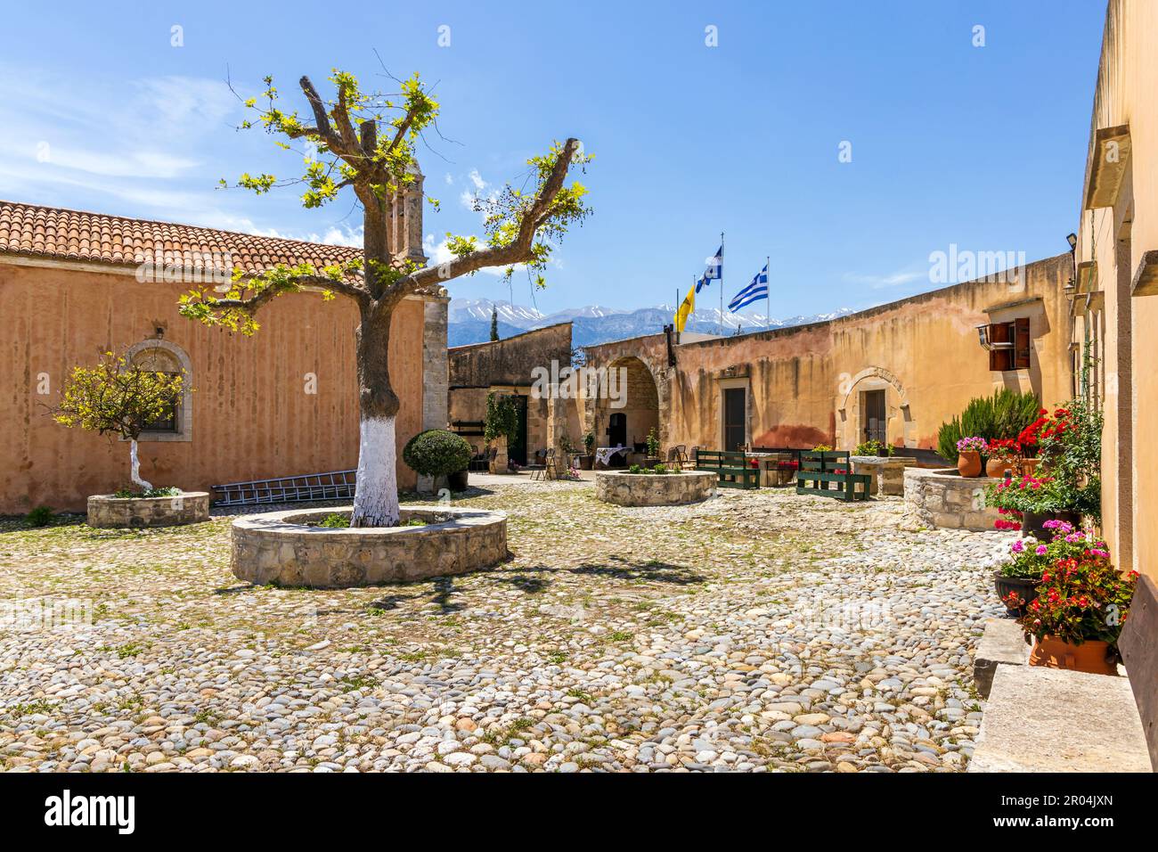 Monastère d'Agios Georgios (Saint George), Karydi, Apokoronas, Crète, Grèce Banque D'Images