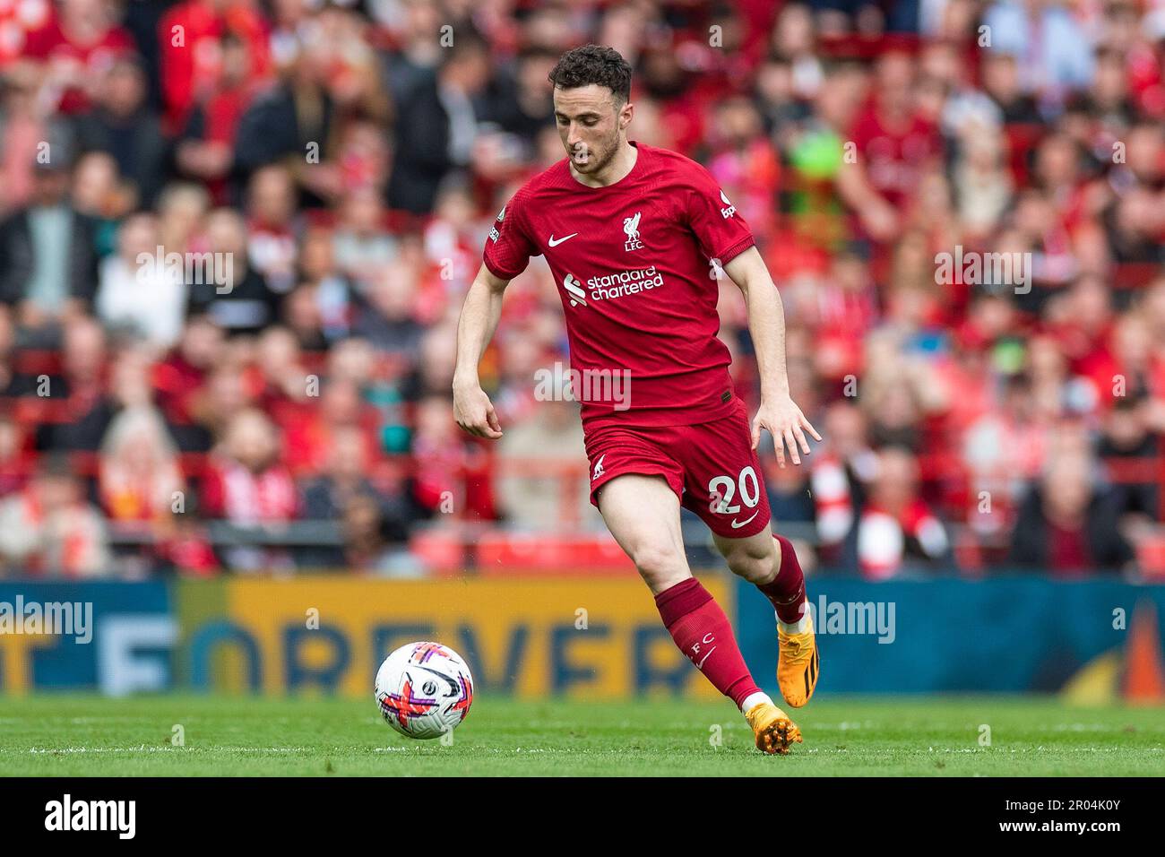 Diogo Jota #20 de Liverpool lors du match de la Premier League entre Liverpool et Brentford à Anfield, Liverpool, le samedi 6th mai 2023. (Photo : Mike Morese | MI News) Credit: MI News & Sport /Alay Live News Banque D'Images