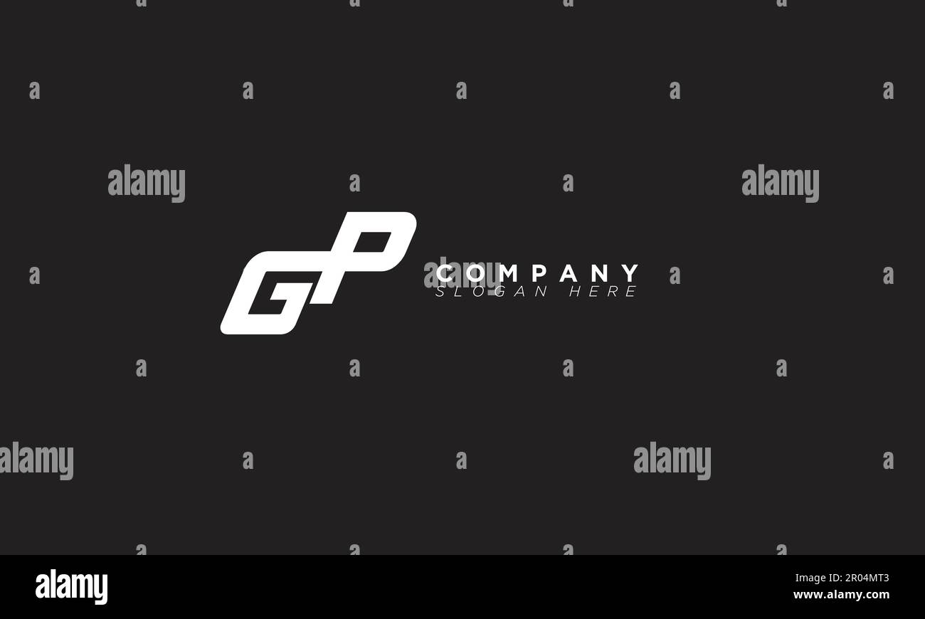 GP lettres Alphabet initiales logo monogramme Illustration de Vecteur