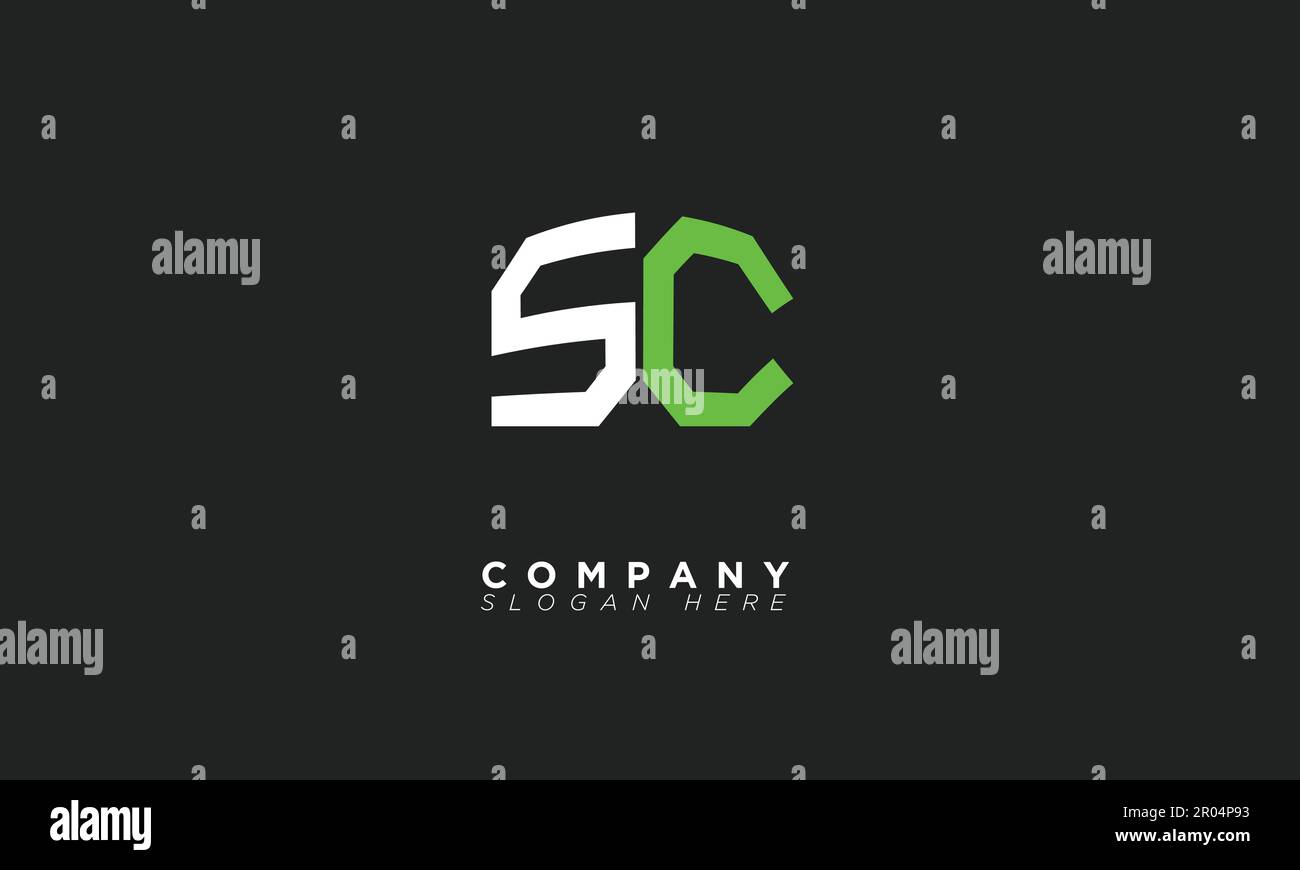 Lettres SC Alphabet initiales logo monogramme Illustration de Vecteur