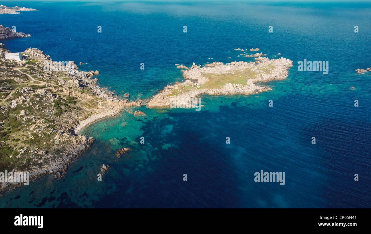 Santa Teresa Gallura est une ville située à la pointe nord de la Sardaigne, Isola di Municca, île de Municca, dans la province de Sassari, en Italie. De Banque D'Images