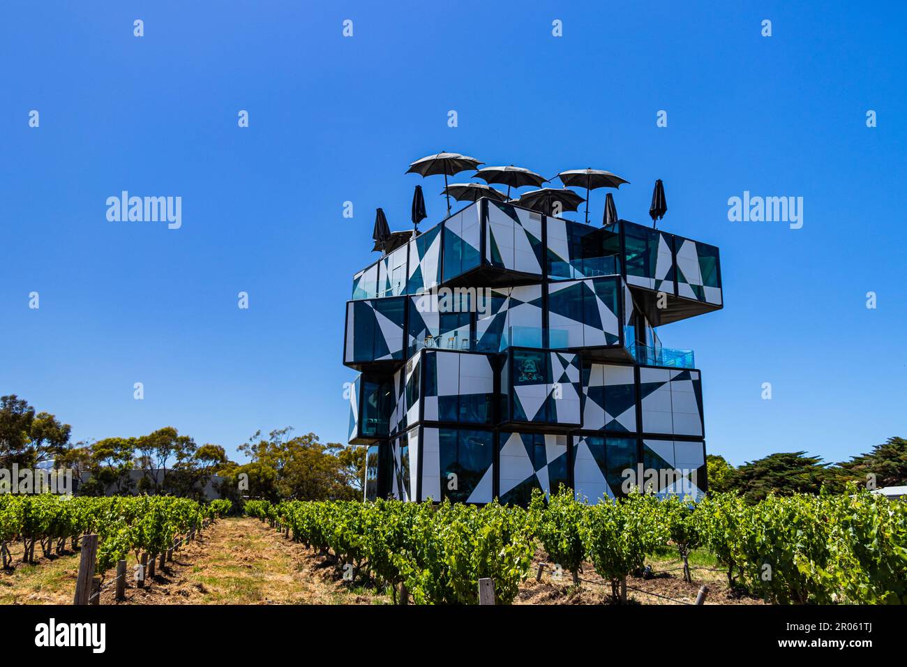 D'Arenberg Cube Winery à McLaren Vale, Adelaide Hills, Adélaïde Australie méridionale Banque D'Images