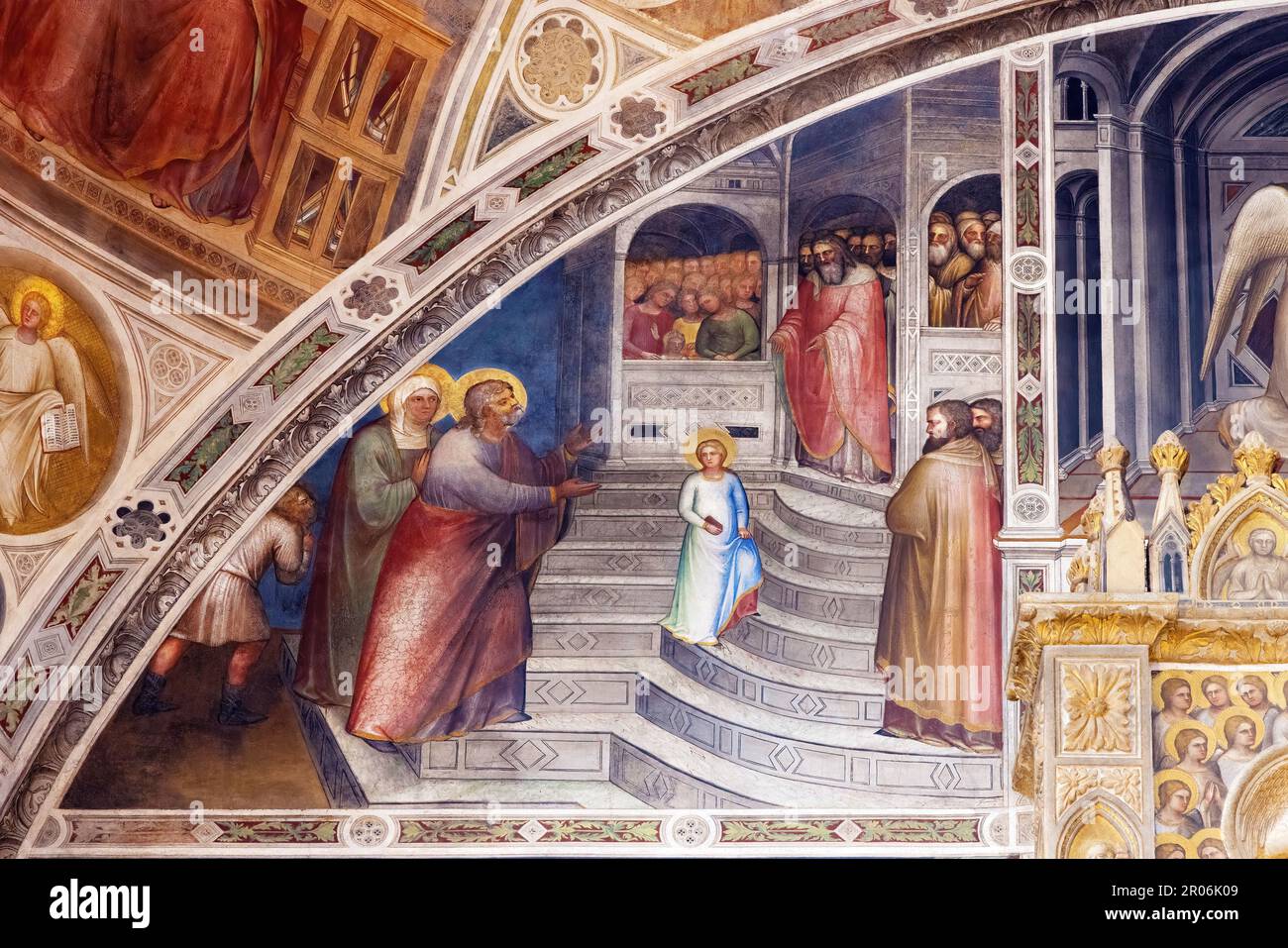 La présentation de la Vierge Marie de l'ancien Baptistère de Padoue, Italie Banque D'Images