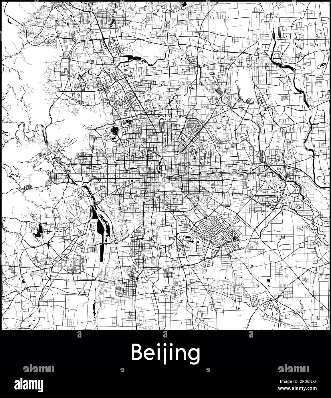 Carte de la ville Asie Chine Beijing illustration vectorielle Illustration de Vecteur