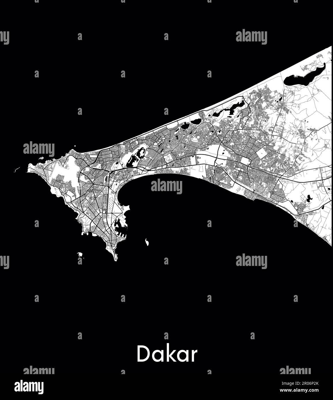 Carte de la ville Afrique Sénégal Dakar illustration vectorielle Illustration de Vecteur