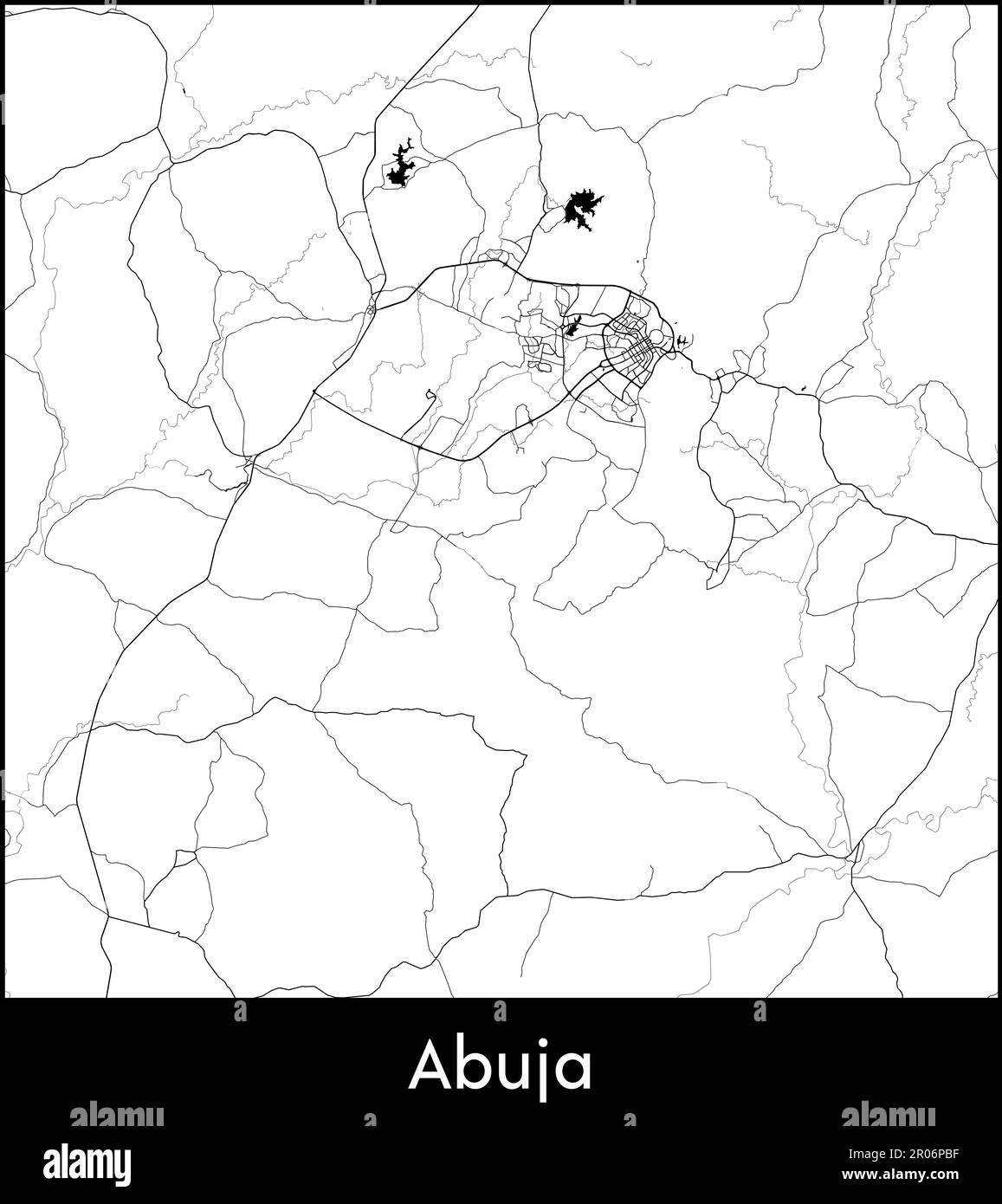 Carte de la ville Afrique Nigeria Abuja illustration vectorielle Illustration de Vecteur