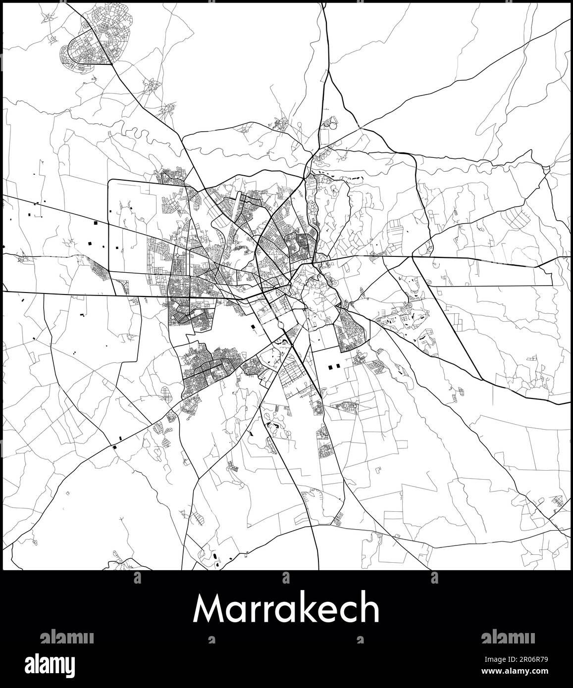 Carte de la ville Afrique Maroc Marrakech illustration vectorielle Illustration de Vecteur