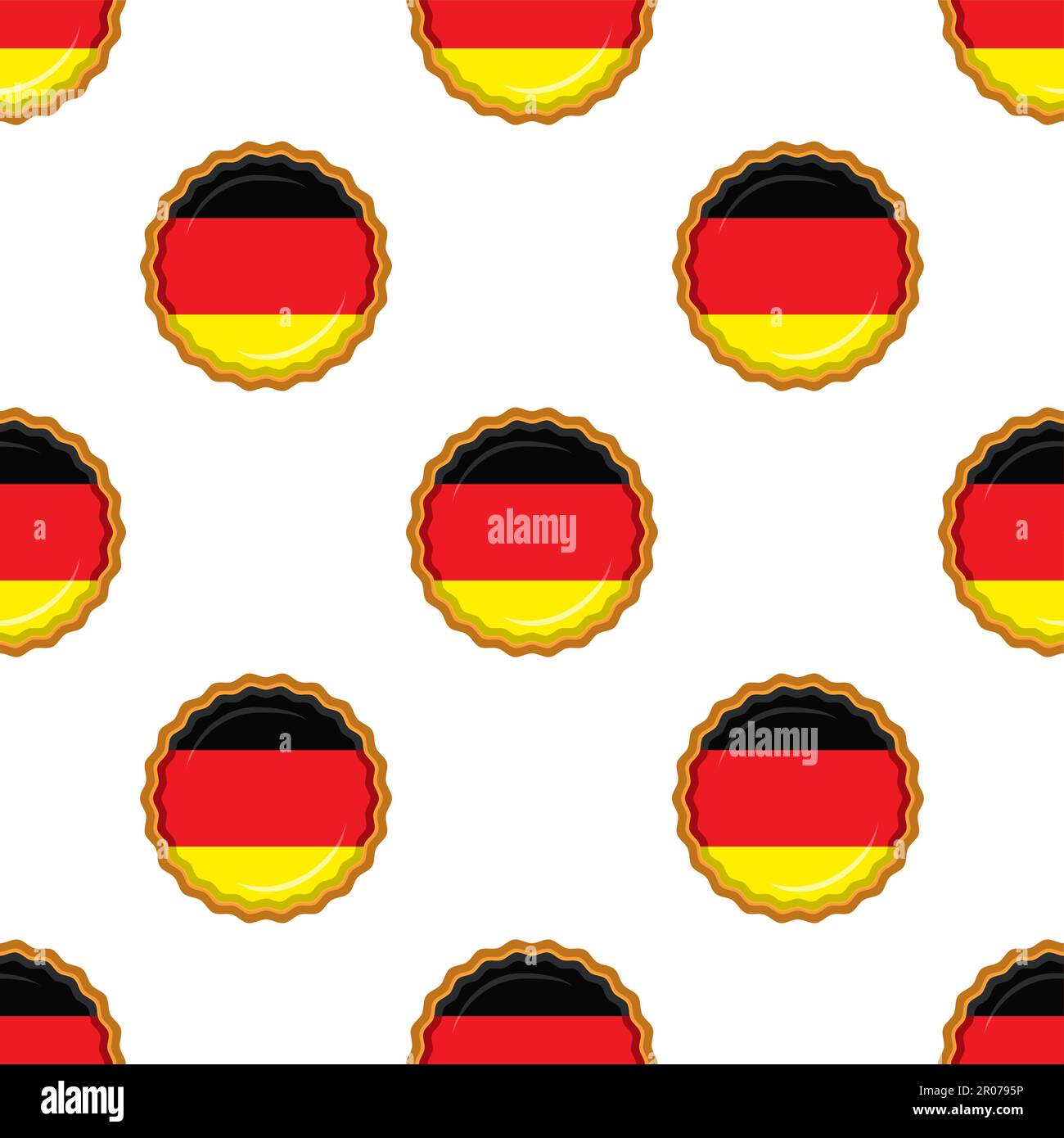 Cookie de motif avec drapeau pays Allemagne en savoureux biscuit, cookie de motif composé de drapeau pays Allemagne sur le biscuit naturel, biscuit frais avec Illustration de Vecteur