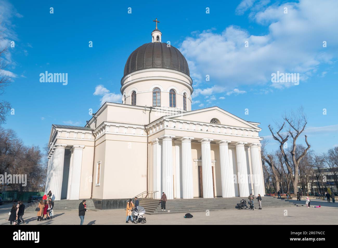 Chisinau, Moldavie - 8 mars 2023 : la Nativité de la cathédrale du Christ au Parc de la Cathédrale. Banque D'Images