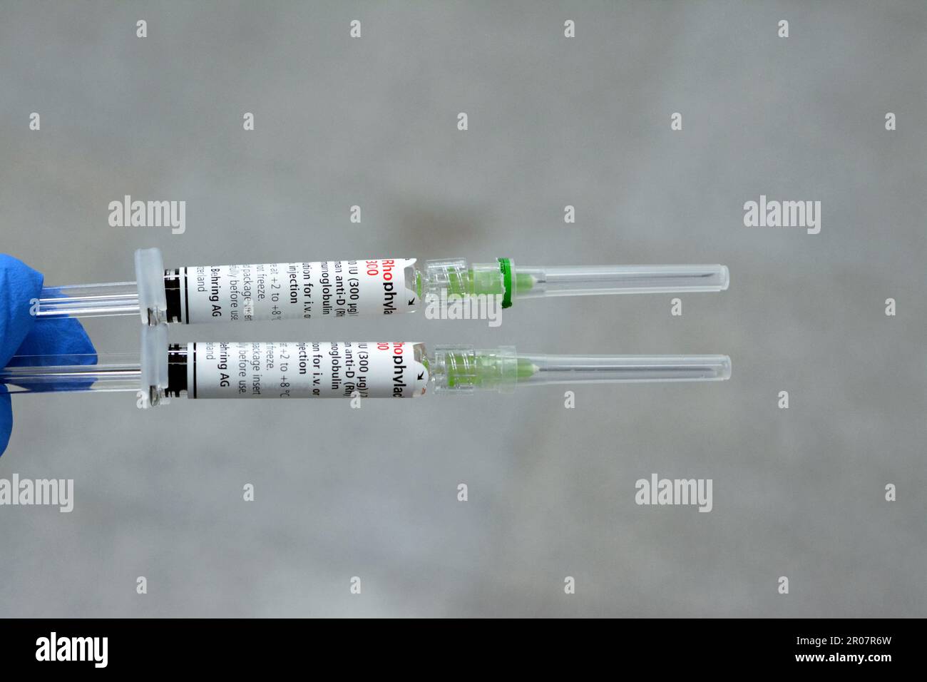 Le Caire, Egypte, 2 mai 2023: Immunoglobuline humaine anti-D (RH) Rhophylac 300 μg microgrammes 1500 UI pour injection IV ou IM pour la prévention de l'immuniza RH(D) Banque D'Images