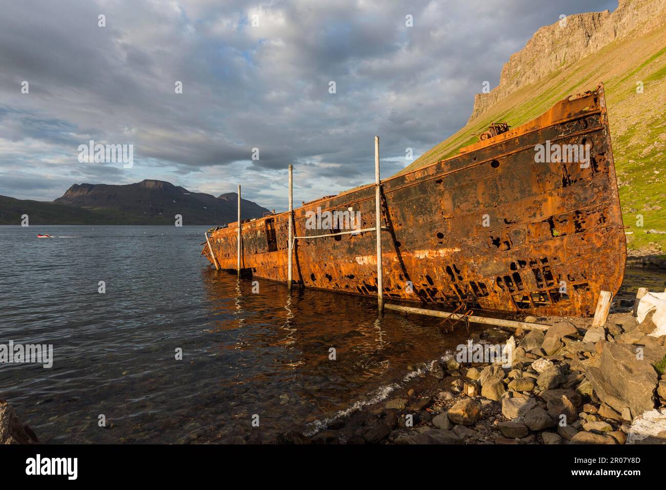 Naufrage, Djupavik, Islande Banque D'Images