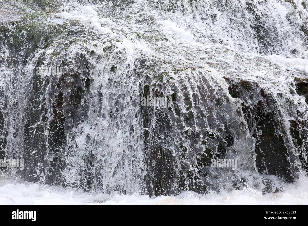 Chute d'eau orageux, Abhainn Suidhe, Harris, Isle of Harris, Hebrides, Outer Hebrides, Îles de l'Ouest, Écosse, Royaume-Uni, Grande-Bretagne Banque D'Images