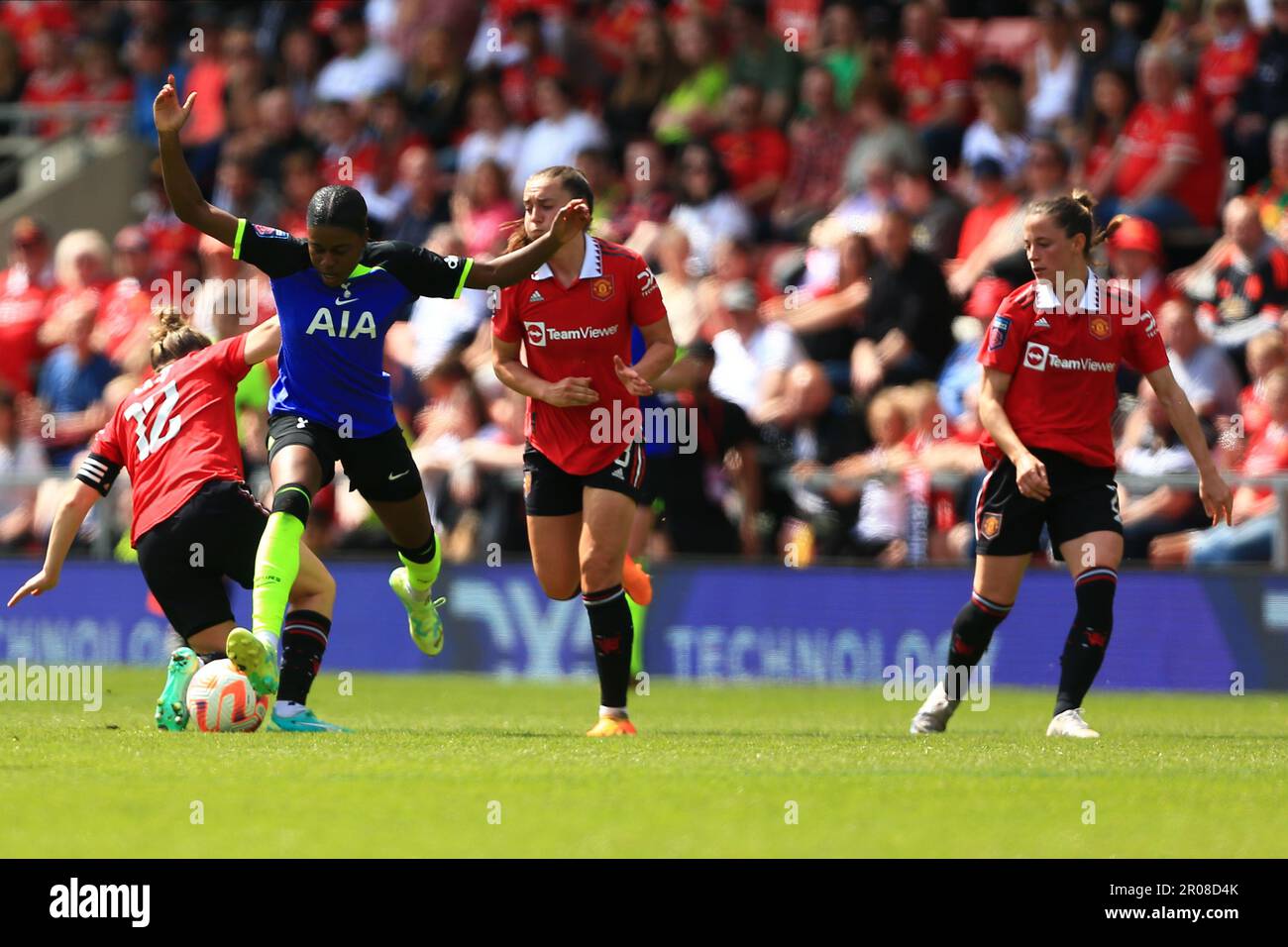 Leigh, Royaume-Uni. 07th mai 2023. Chioma Ubogagu (18 Tottenham) en action pendant le match WSL entre Manchester United et Tottenham au Leigh Sports Village Park à Leigh, en Angleterre. (MHodsman/SPP) crédit: SPP Sport presse photo. /Alamy Live News Banque D'Images