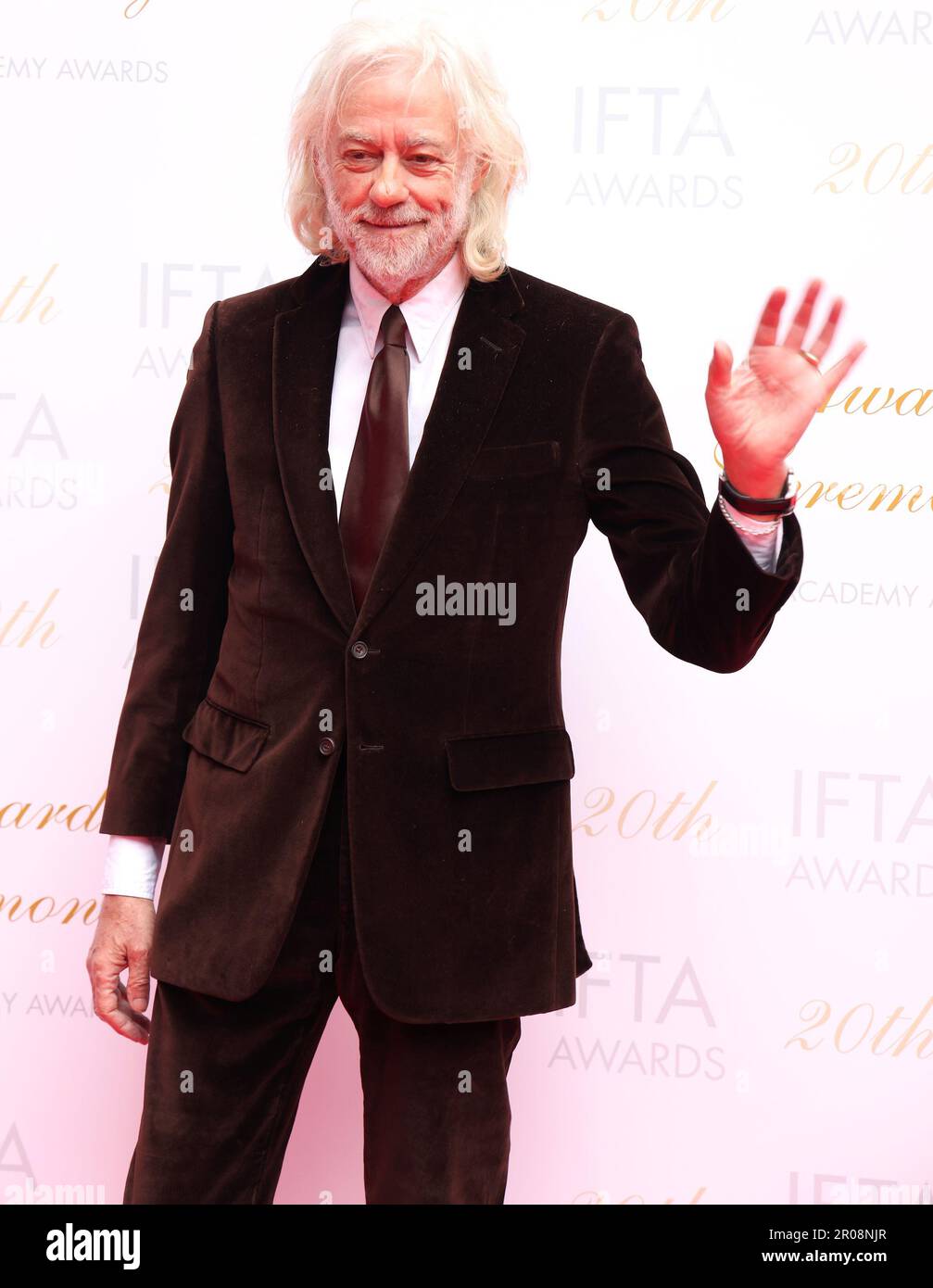 Bob Geldof arrive sur le tapis rouge à la cérémonie de remise des prix de l'Académie irlandaise du film et de la télévision (IFTA) 20th au Dublin Royal Convention Center. Date de la photo: Dimanche 7 mai 2023. Banque D'Images