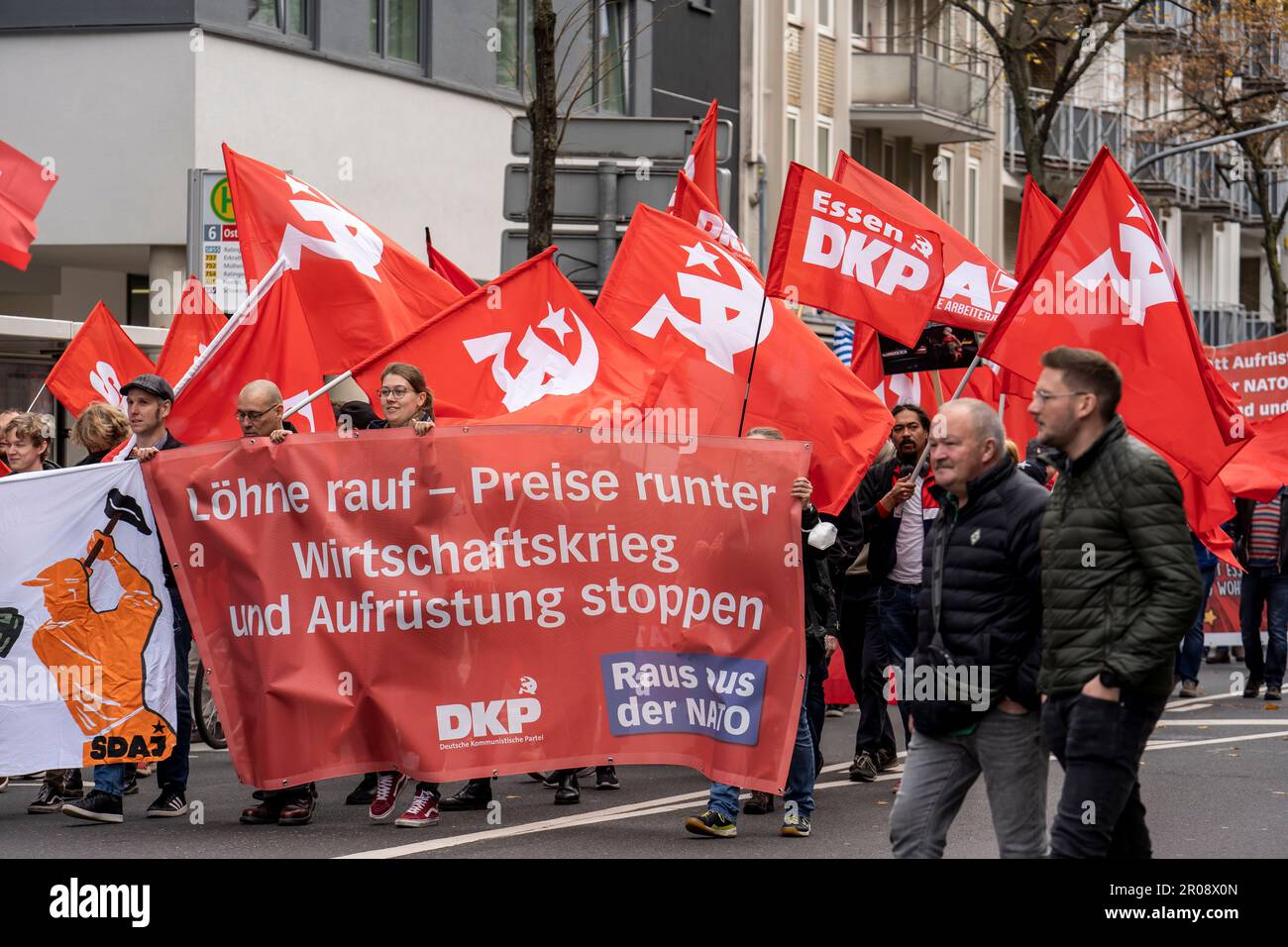 Manifestation de l'Alliance d'automne solidaire, contre les conséquences de l'inflation et des prix élevés de l'énergie pour les citoyens, organisée par une alliance o Banque D'Images