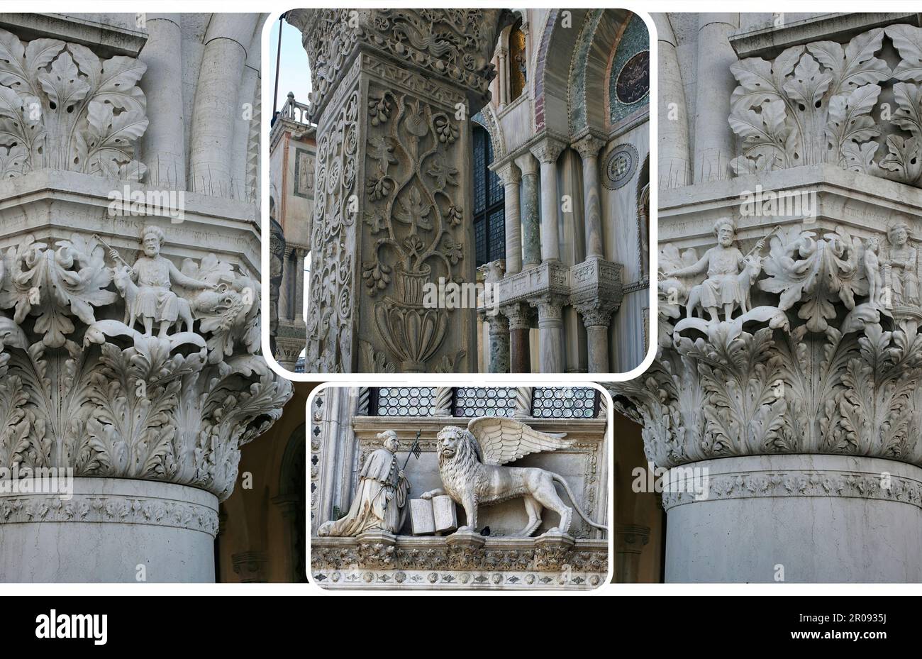 Venise - Femme Et Chien à La Basilique Saint-Marc - Tirage Original Vintage 1900