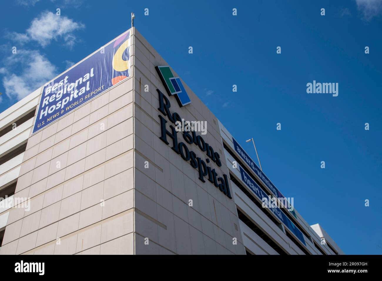 St. Paul, Minnesota. En plus des nombreuses bourses régions hôpital est nommé 2022-23 meilleur hôpital régional par les États-Unis News & World Report et une récompense Banque D'Images