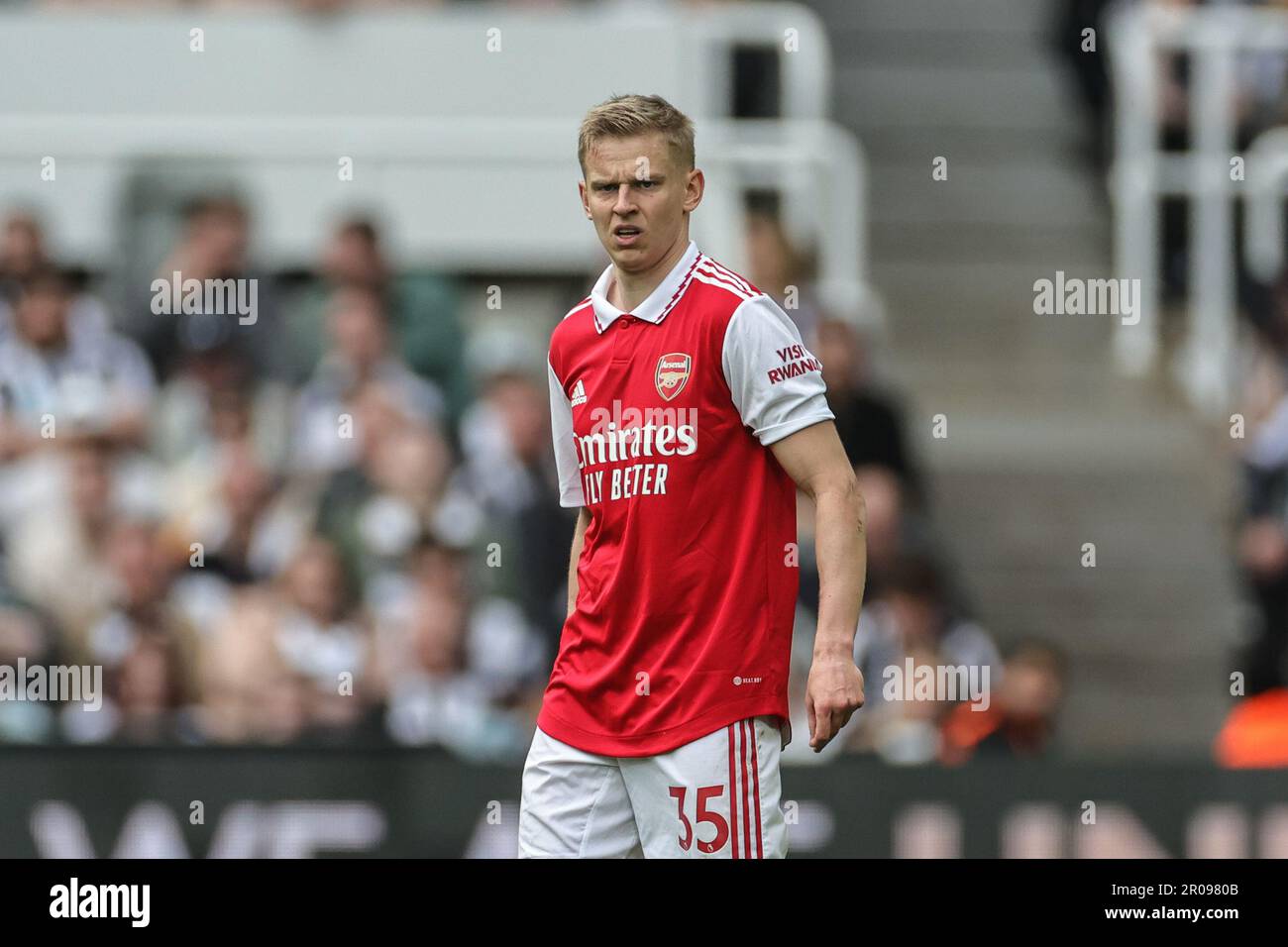 Oleksandr Zinchenko #35 d'Arsenal pendant le match de la première ligue Newcastle United contre Arsenal à St. James's Park, Newcastle, Royaume-Uni, 7th mai 2023 (photo de Mark Cosgrove/News Images) Banque D'Images