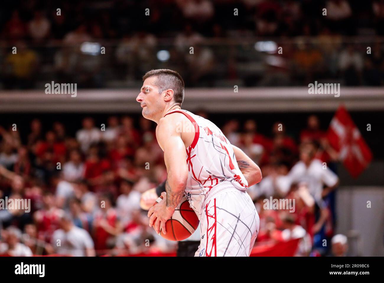 Reggio Emilia, Italie. 07th mai 2023. PalaBigi, Reggio Emilia, Italie, 07 mai 2023, Andrea Cinciarini (Unihotels Reggiana) pendant UNAHOTELS Reggio Emilia vs Dolomiti Energia Trentino - Italian Basketball Serie A Championship Credit: Live Media Publishing Group/Alay Live News Banque D'Images