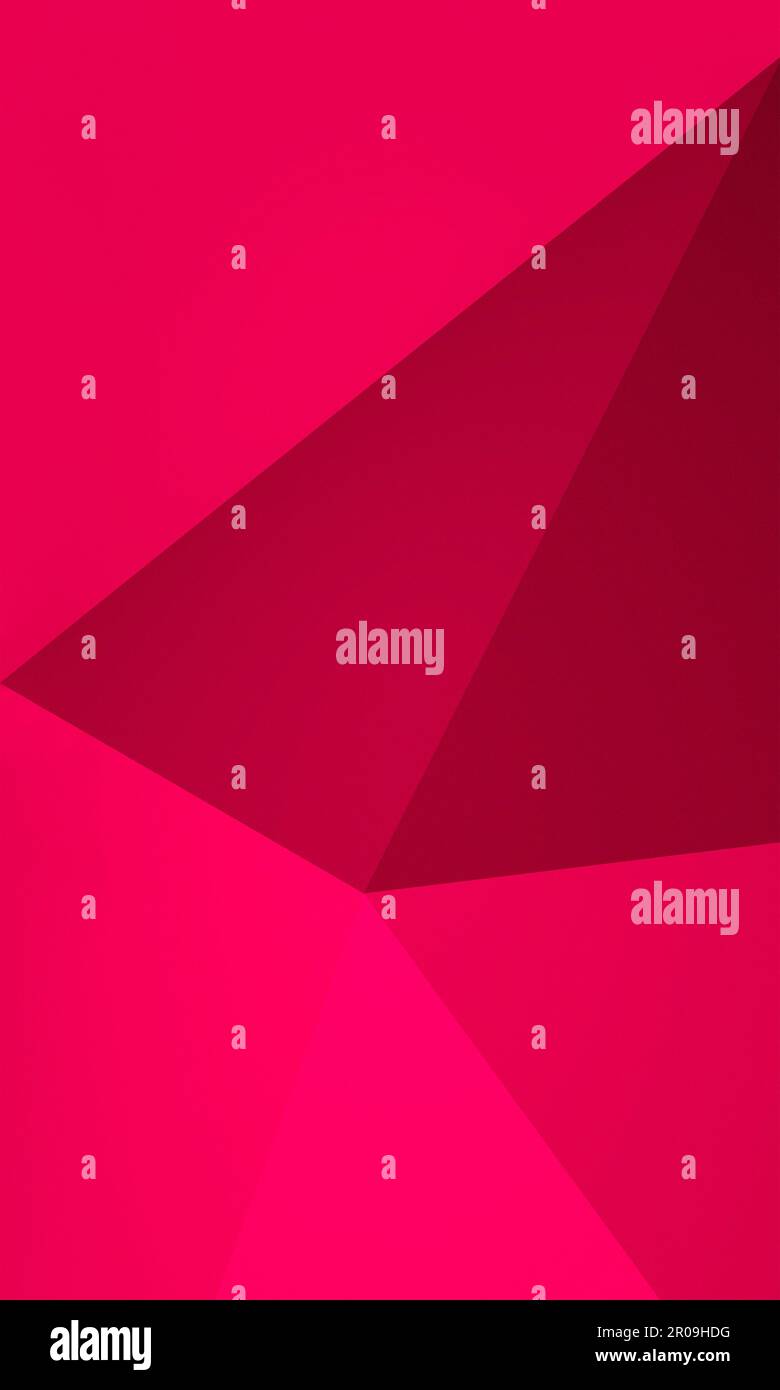 Arrière-plan rouge abstrait avec triangles. 3D rendu. Taille verticale. Banque D'Images