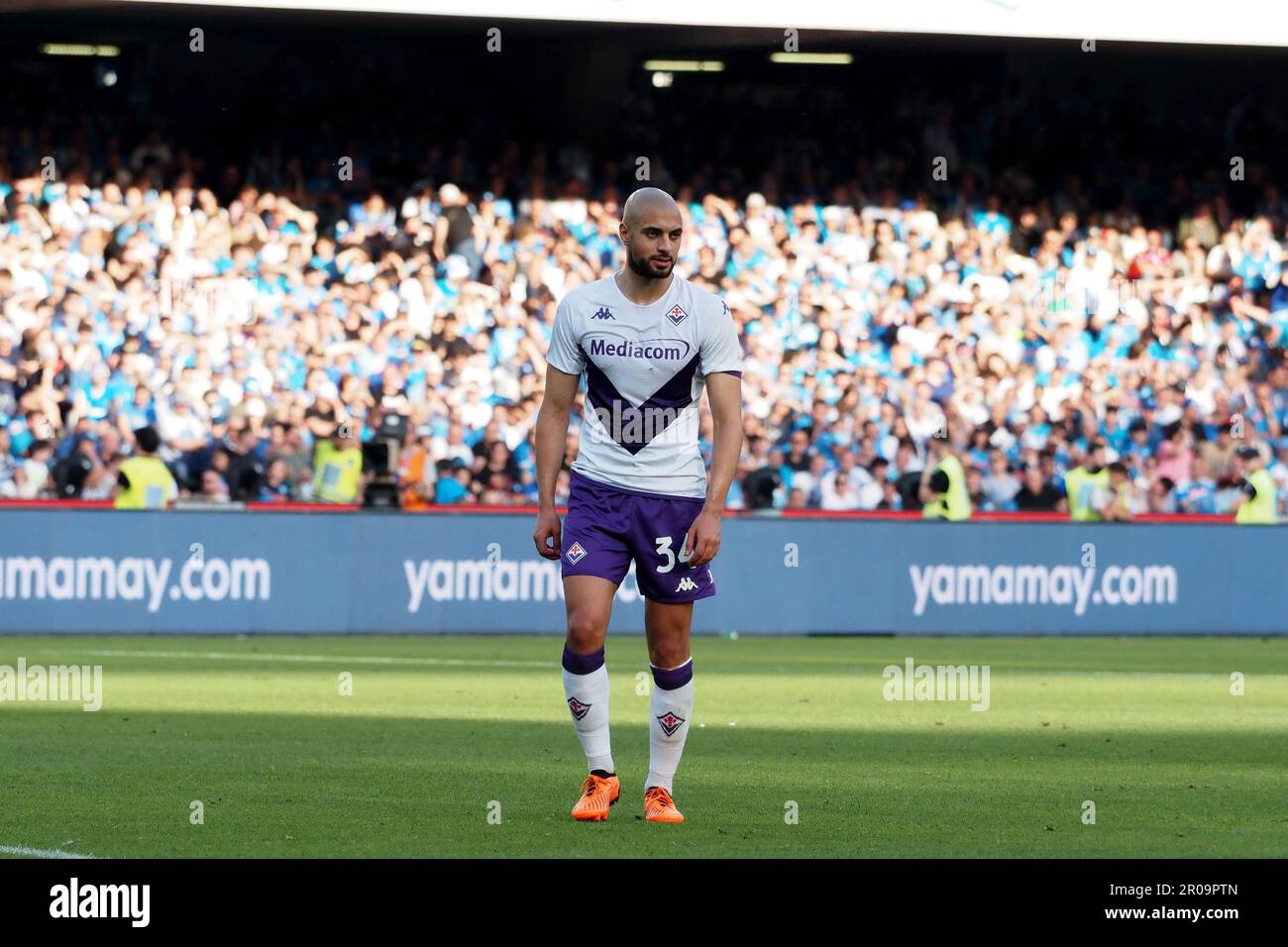 Naples, Italie. 07th mai 2023. Sofyan Amrabatplayer de Napoli, pendant le match de la Serie italienne Une ligue entre Napoli vs Fiorentina résultat final, Napoli 1, Fiorentina 0, match joué au stade Diego Armando Maradona. Crédit: Vincenzo Izzo/Alamy Live News Banque D'Images