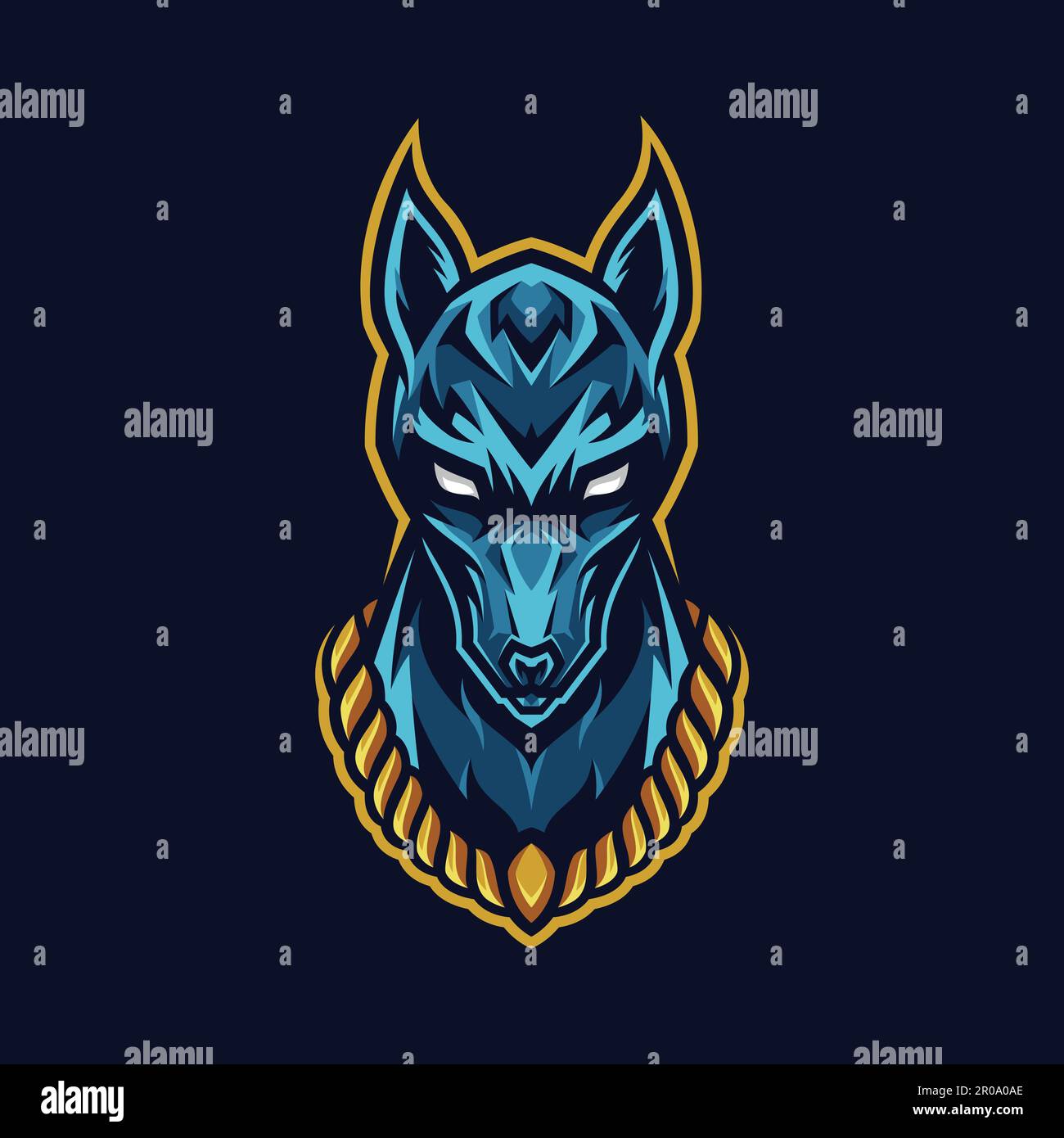 logo anubis mascotte Illustration de Vecteur