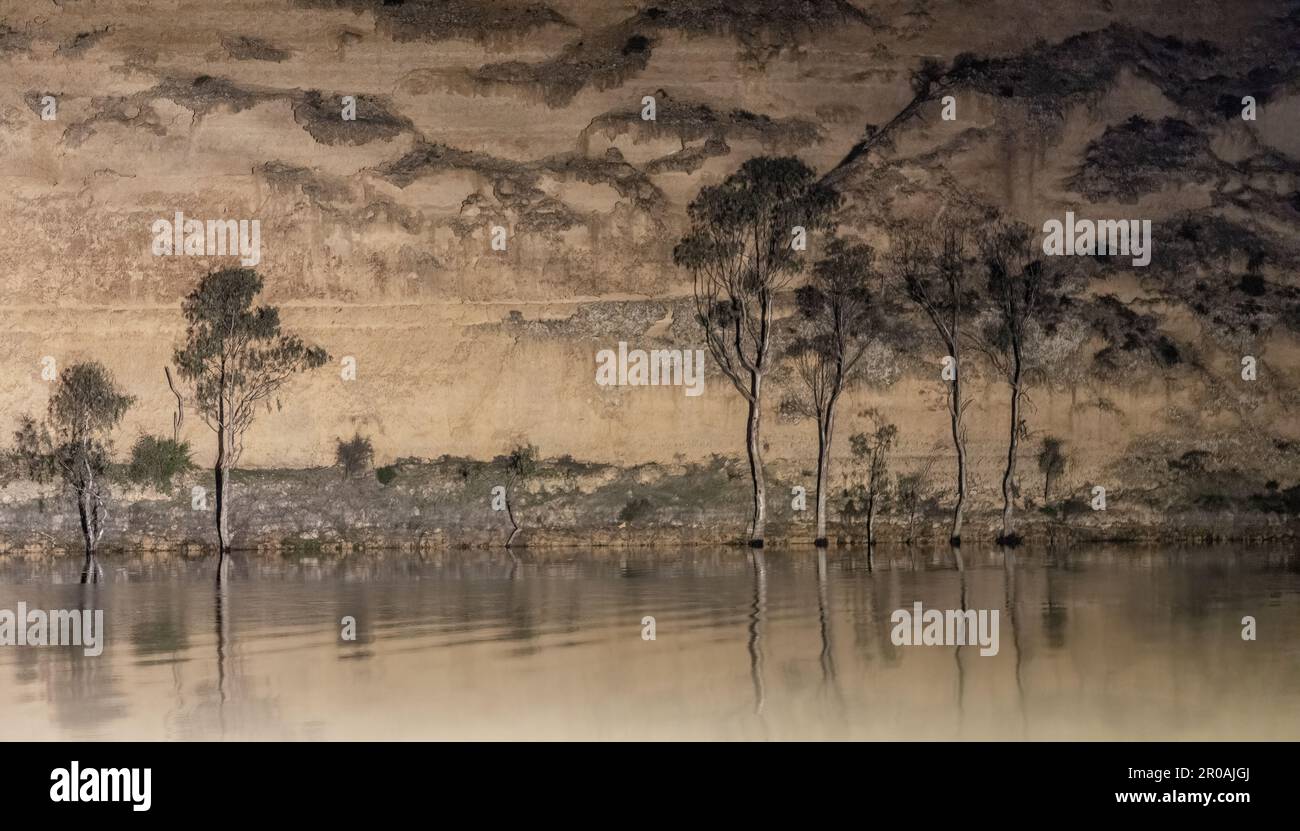 Murray River, un grand réseau fluvial en Australie, adjacent à la Nouvelle-Galles du Sud, à Victoria et à l'Australie méridionale Banque D'Images