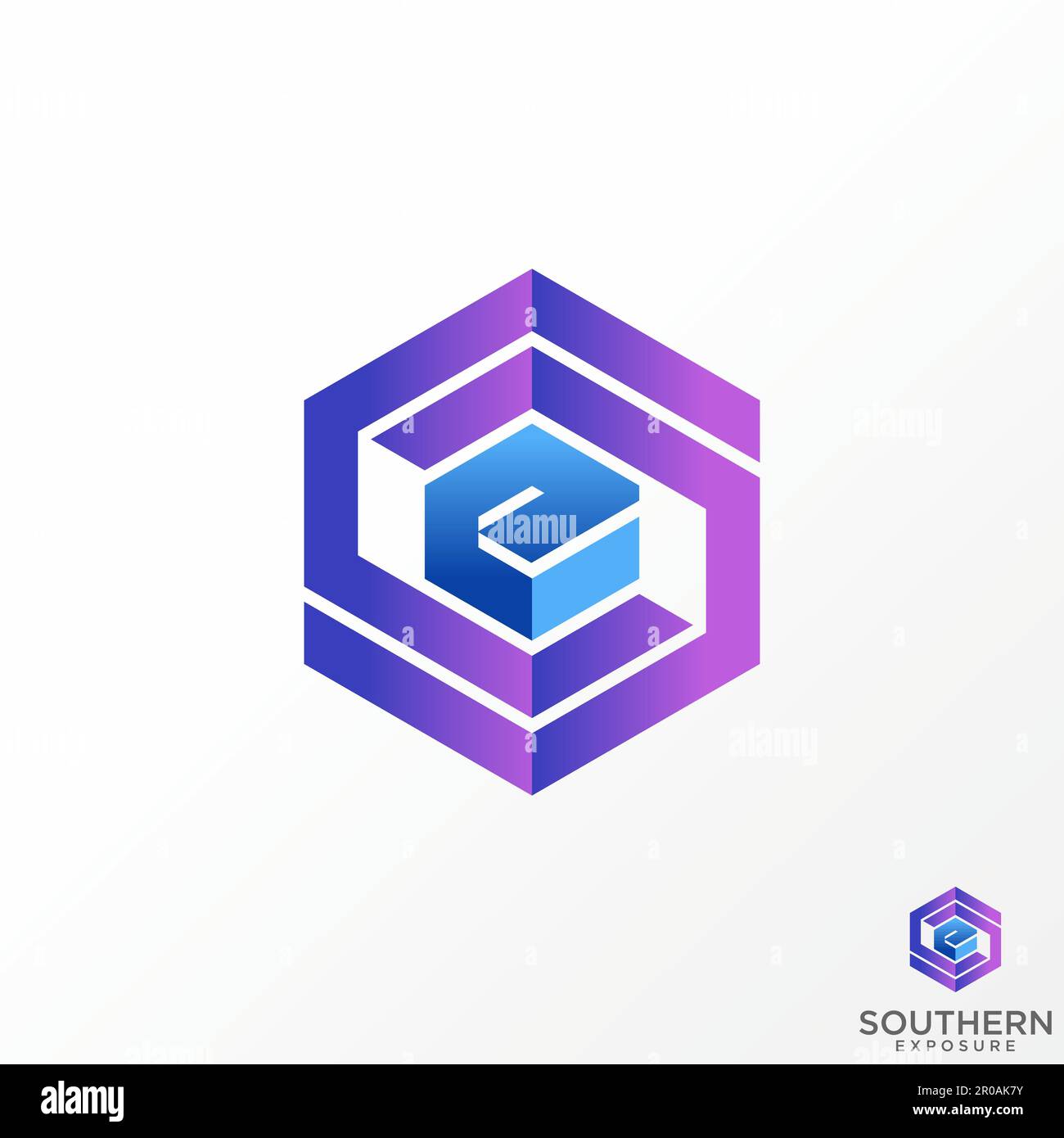 Logo design Graphic concept créatif abstrait premium libre vecteur lettre CCE ou se découpage police hexagonale. Lié à la technologie sportive initiale monogramme Illustration de Vecteur