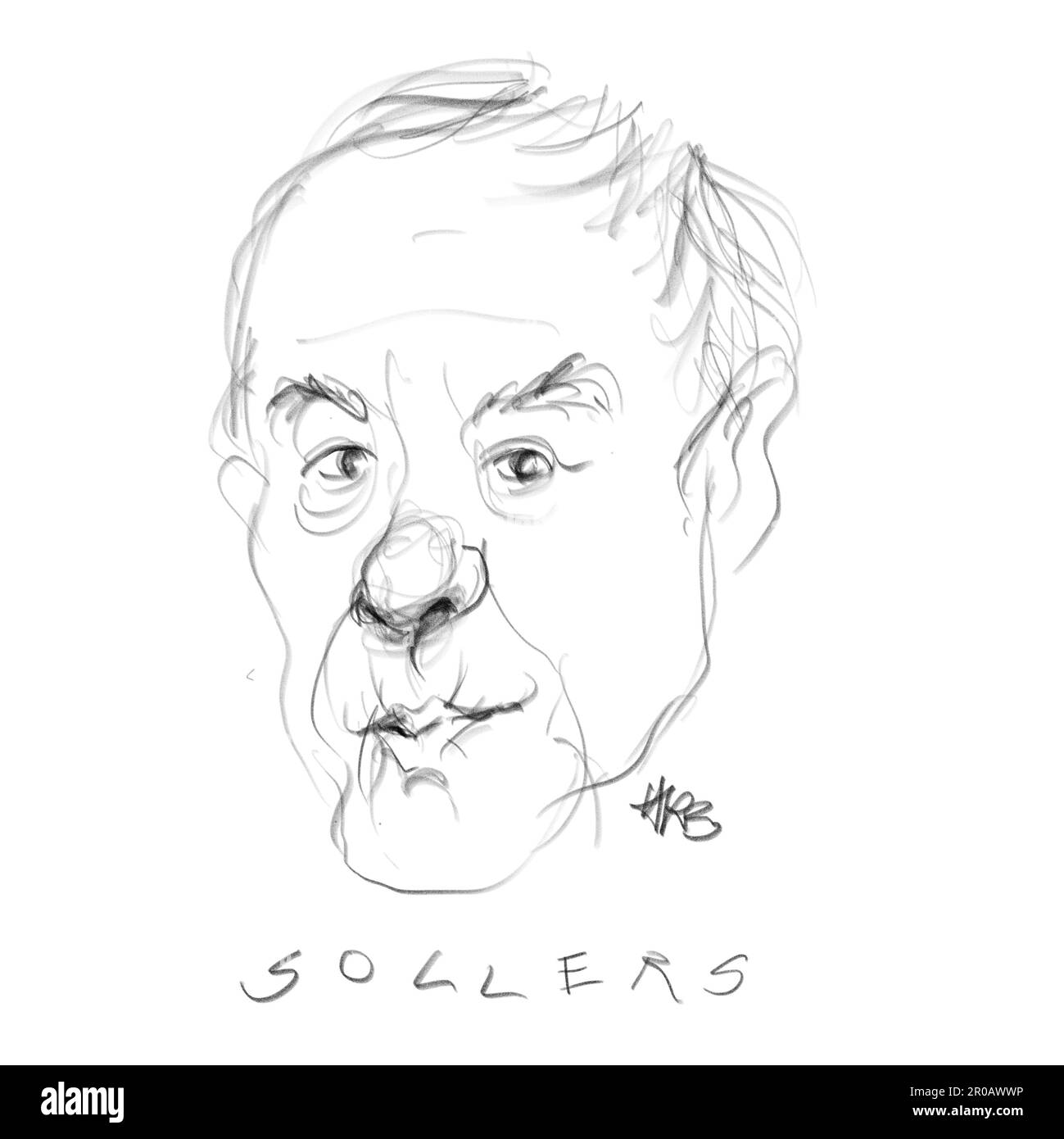 Portrait de l'auteur Pillipe Sollers Banque D'Images